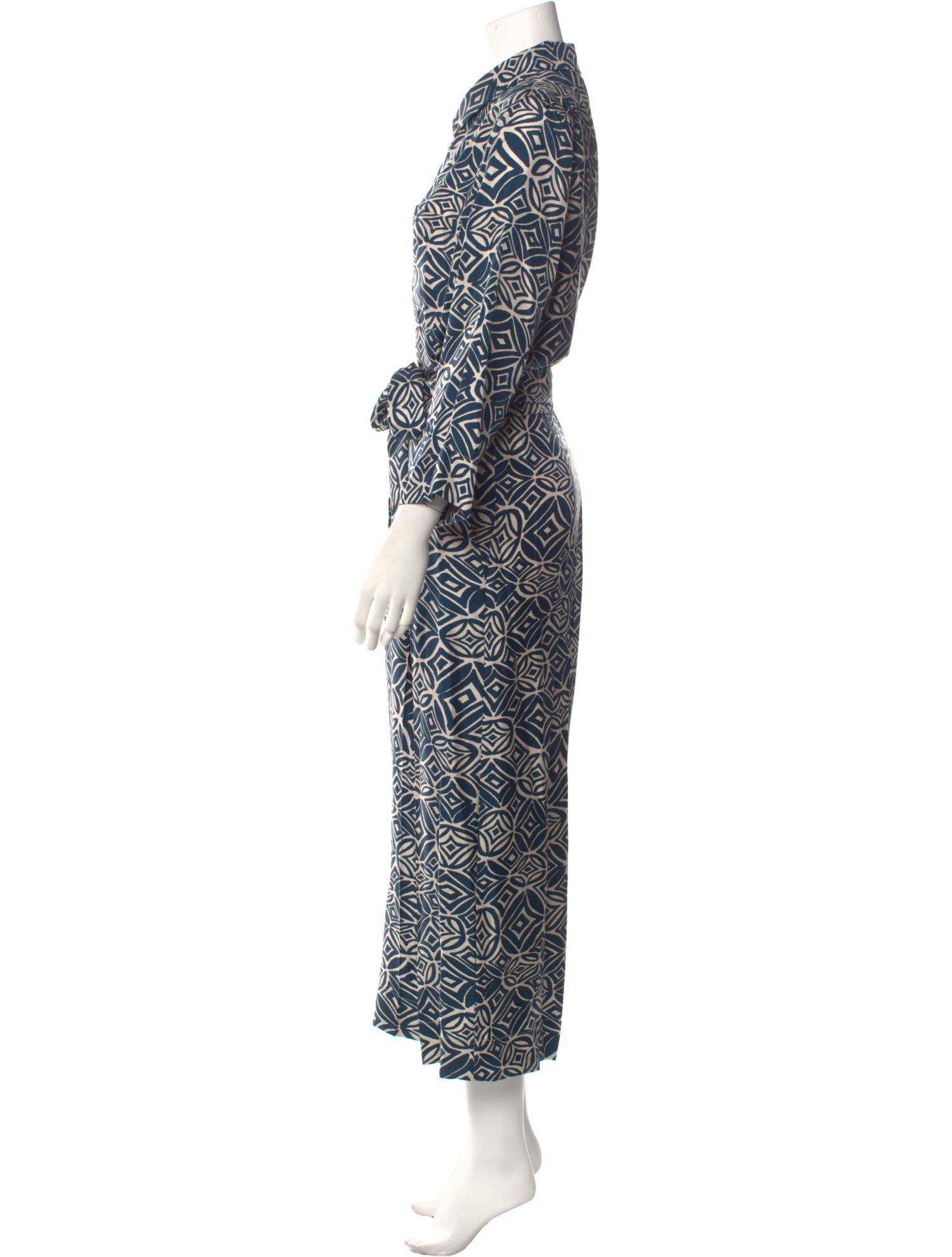 'S Max Mara Printed Crew Neck Jumpsuit