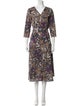 'S Max Mara Floral Print Midi Length Dress