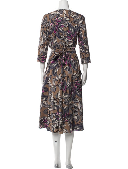 'S Max Mara Floral Print Midi Length Dress