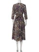'S Max Mara Floral Print Midi Length Dress