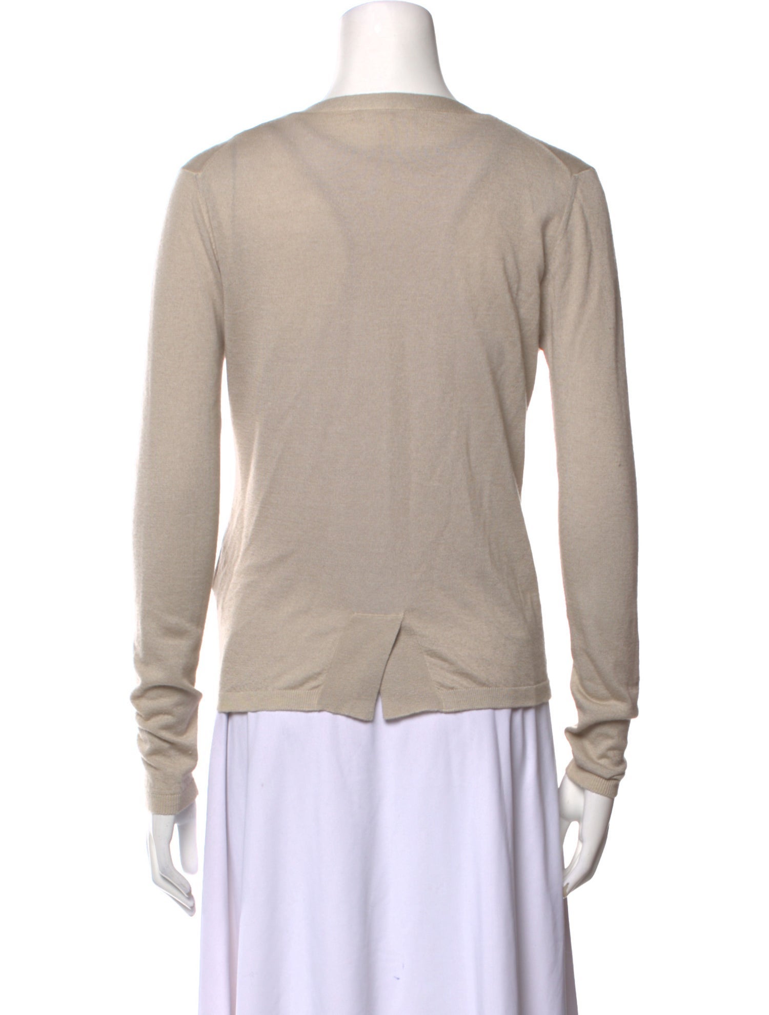 'S Max Mara Cashmere Plunge Neckline Sweater