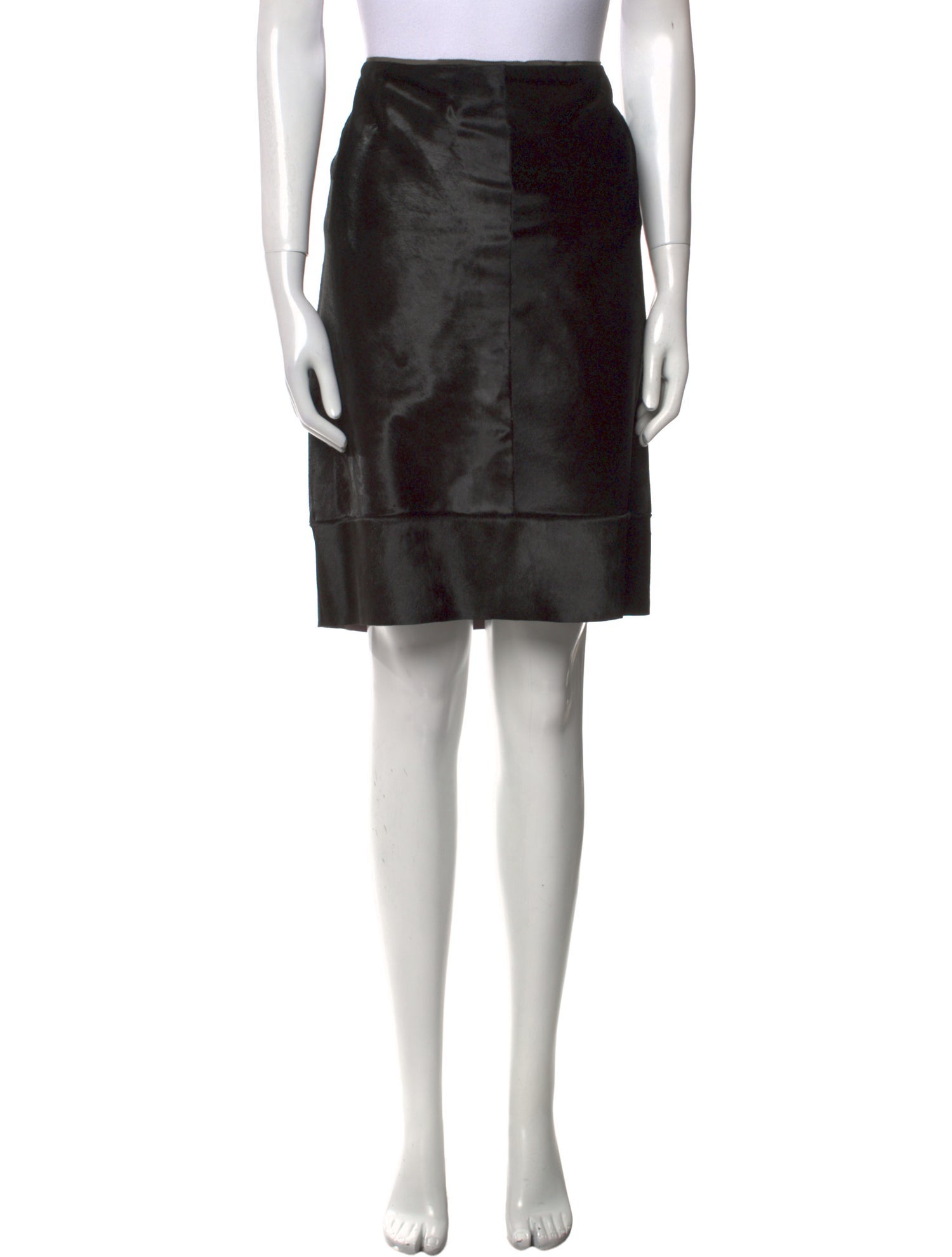 'S Max Mara Leather Knee-Length Skirt