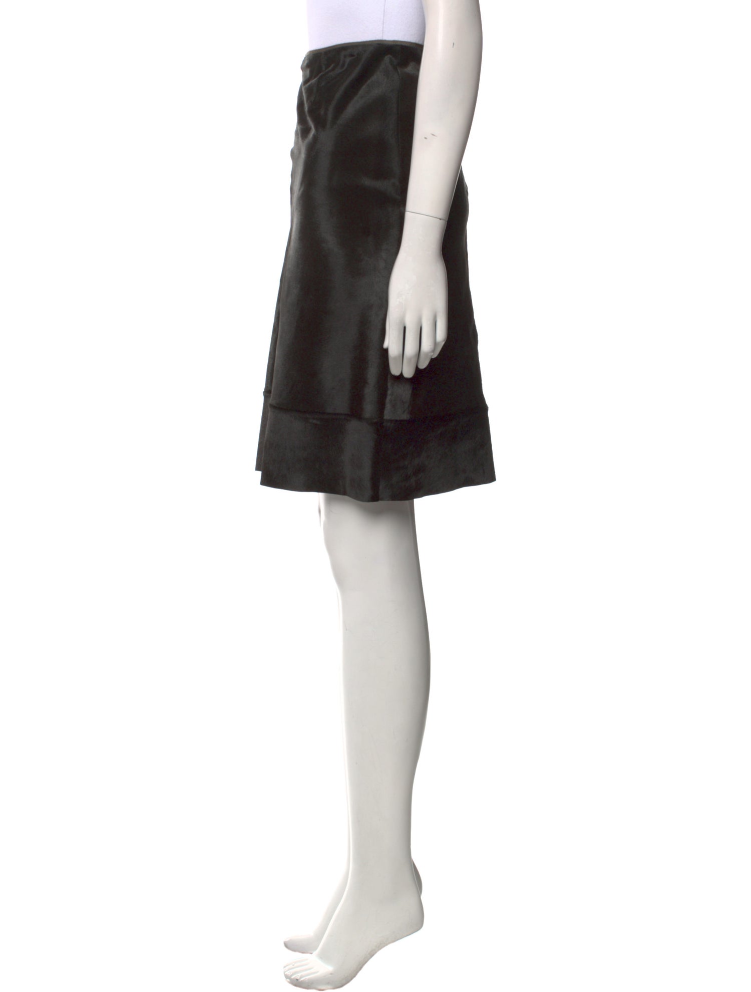 'S Max Mara Leather Knee-Length Skirt