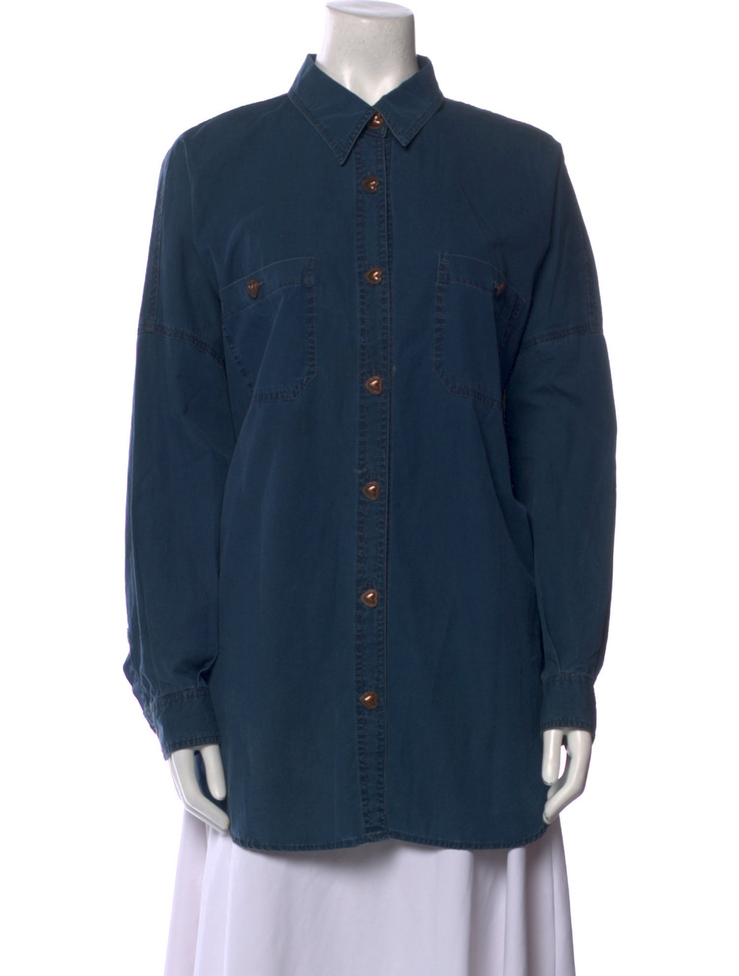 'S Max Mara Long Sleeve Button-Up Top