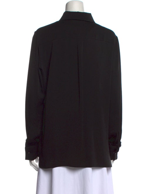 'S Max Mara Silk Long Sleeve Button-Up Top
