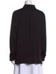 'S Max Mara Silk Long Sleeve Button-Up Top