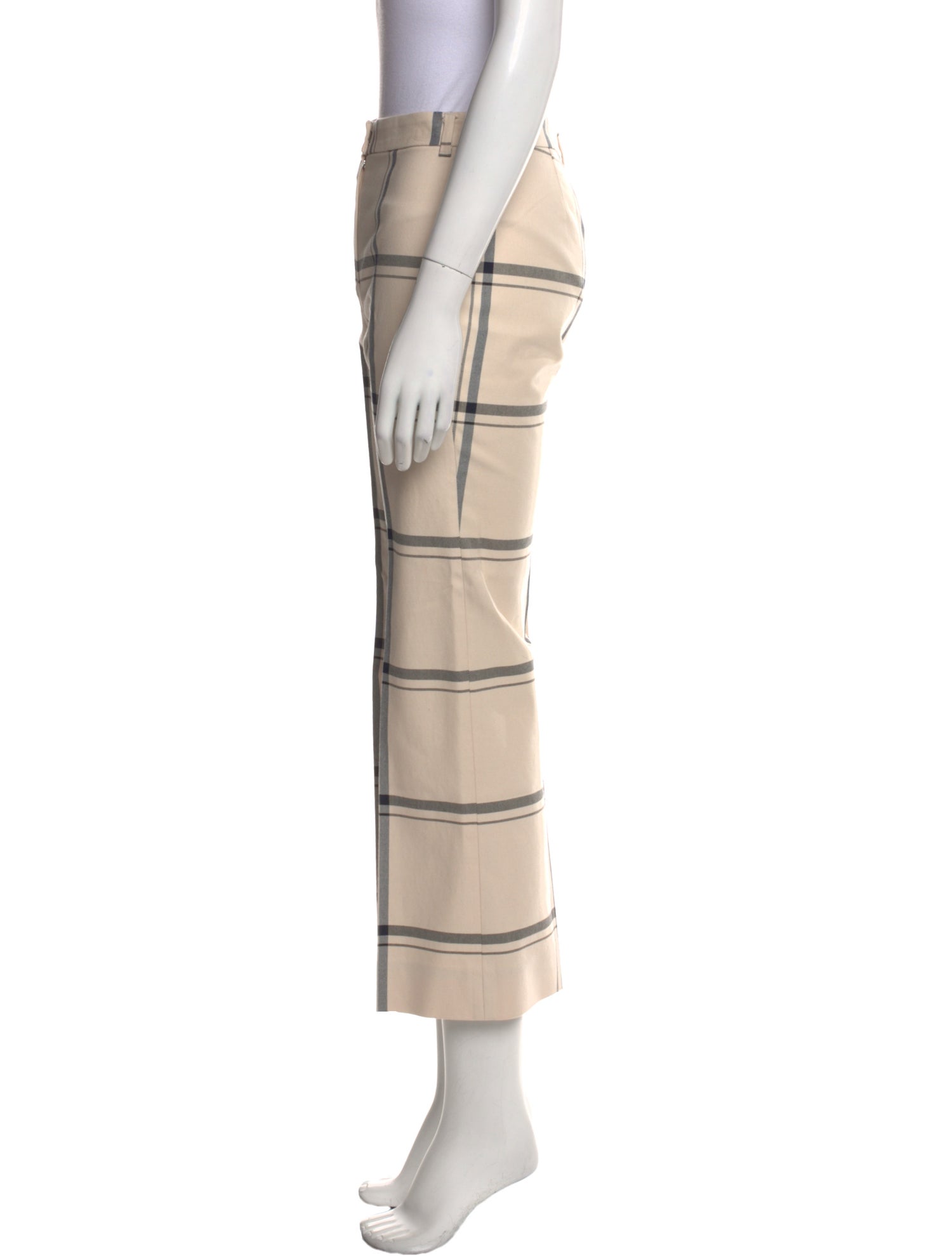 'S Max Mara Plaid Print Wide Leg Pants