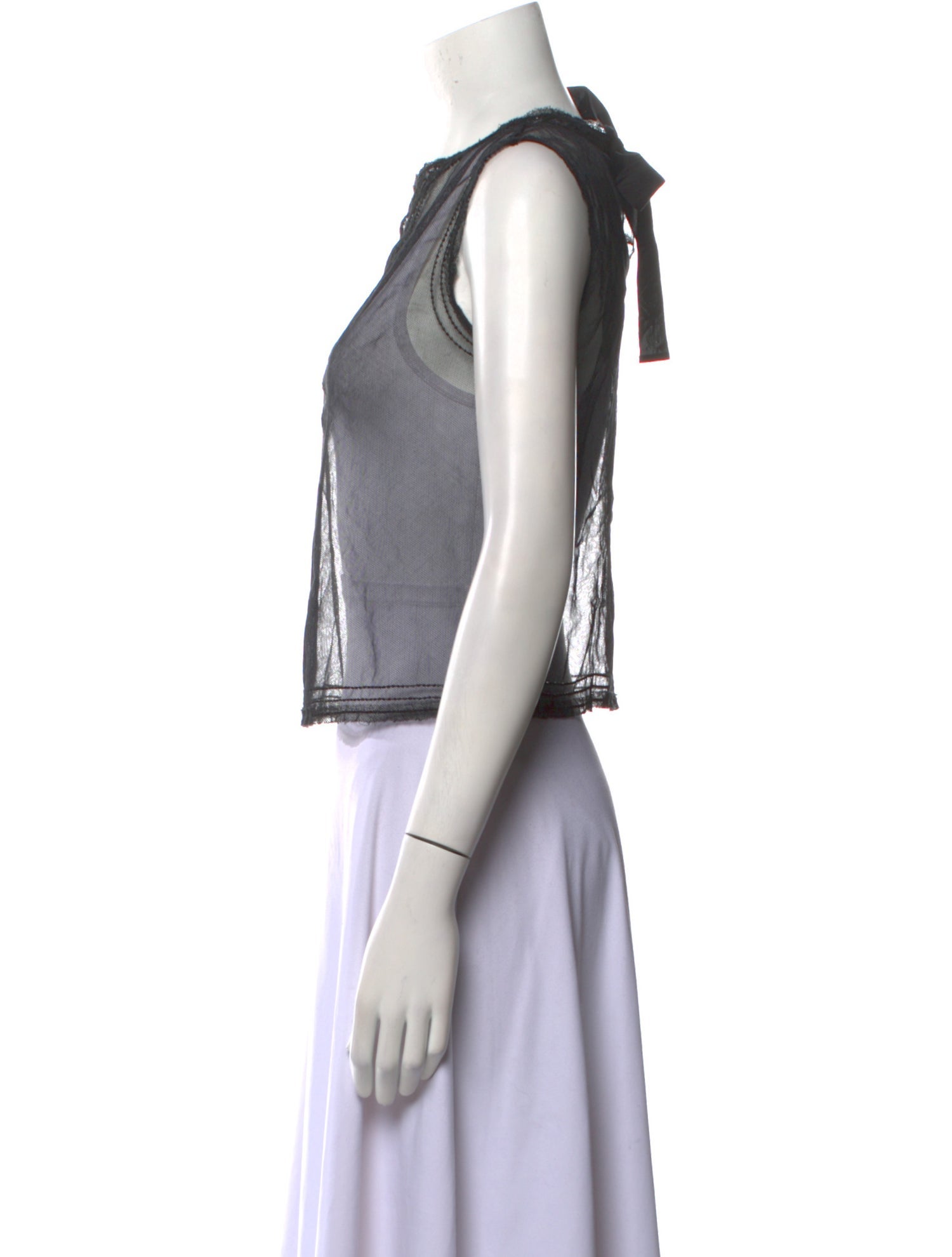 'S Max Mara Crew Neck Sleeveless Crop Top