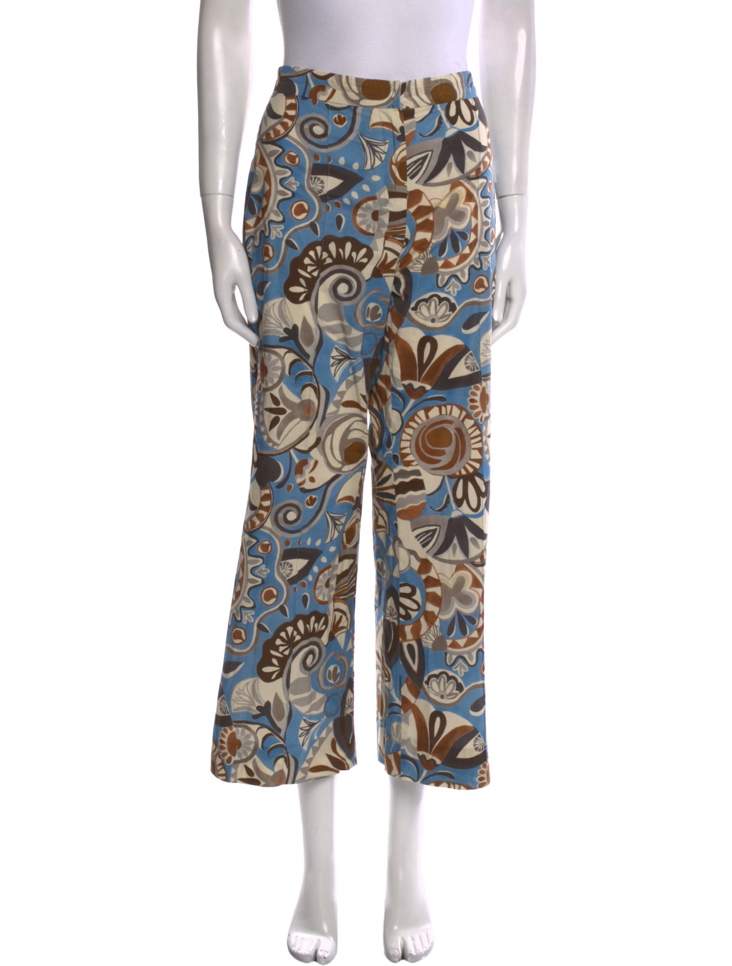 'S Max Mara Floral Print Wide Leg Pants