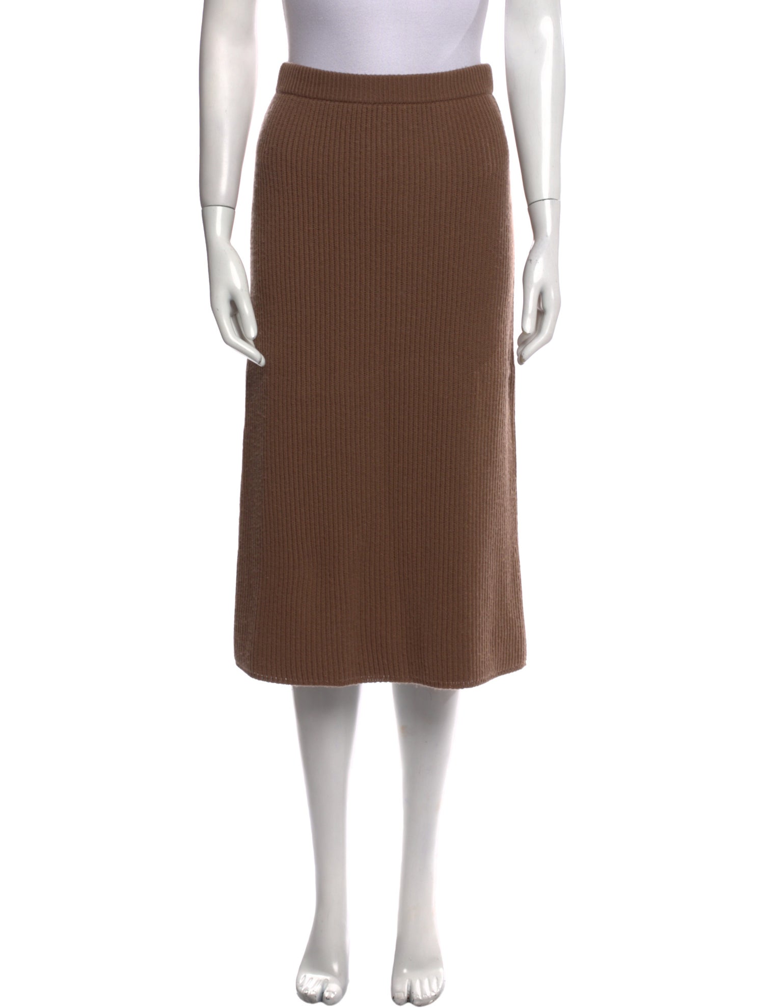 'S Max Mara Pleated Accents Midi Length Skirt