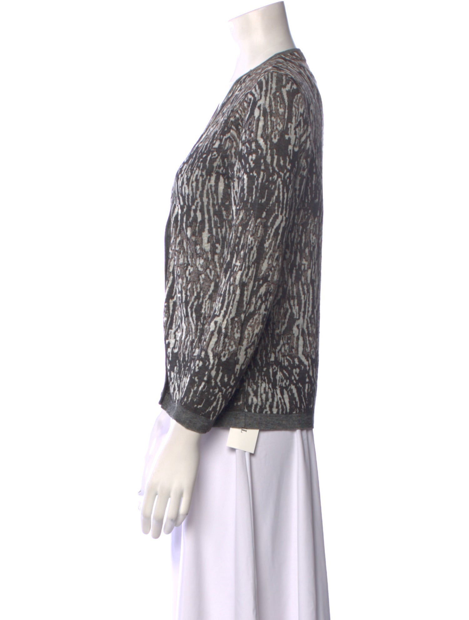 'S Max Mara Printed V-Neck Sweater