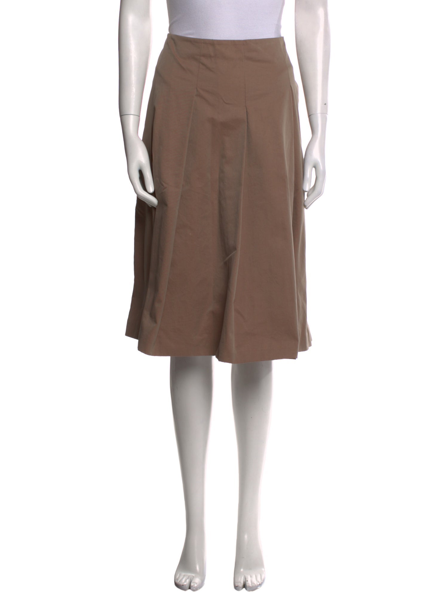 'S Max Mara Pleated Accents Knee-Length Skirt