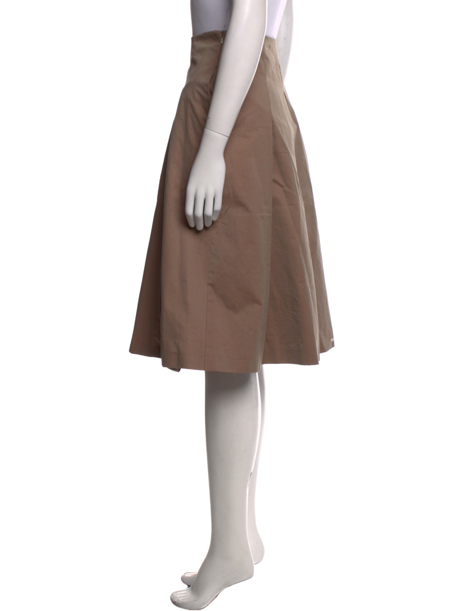 'S Max Mara Pleated Accents Knee-Length Skirt