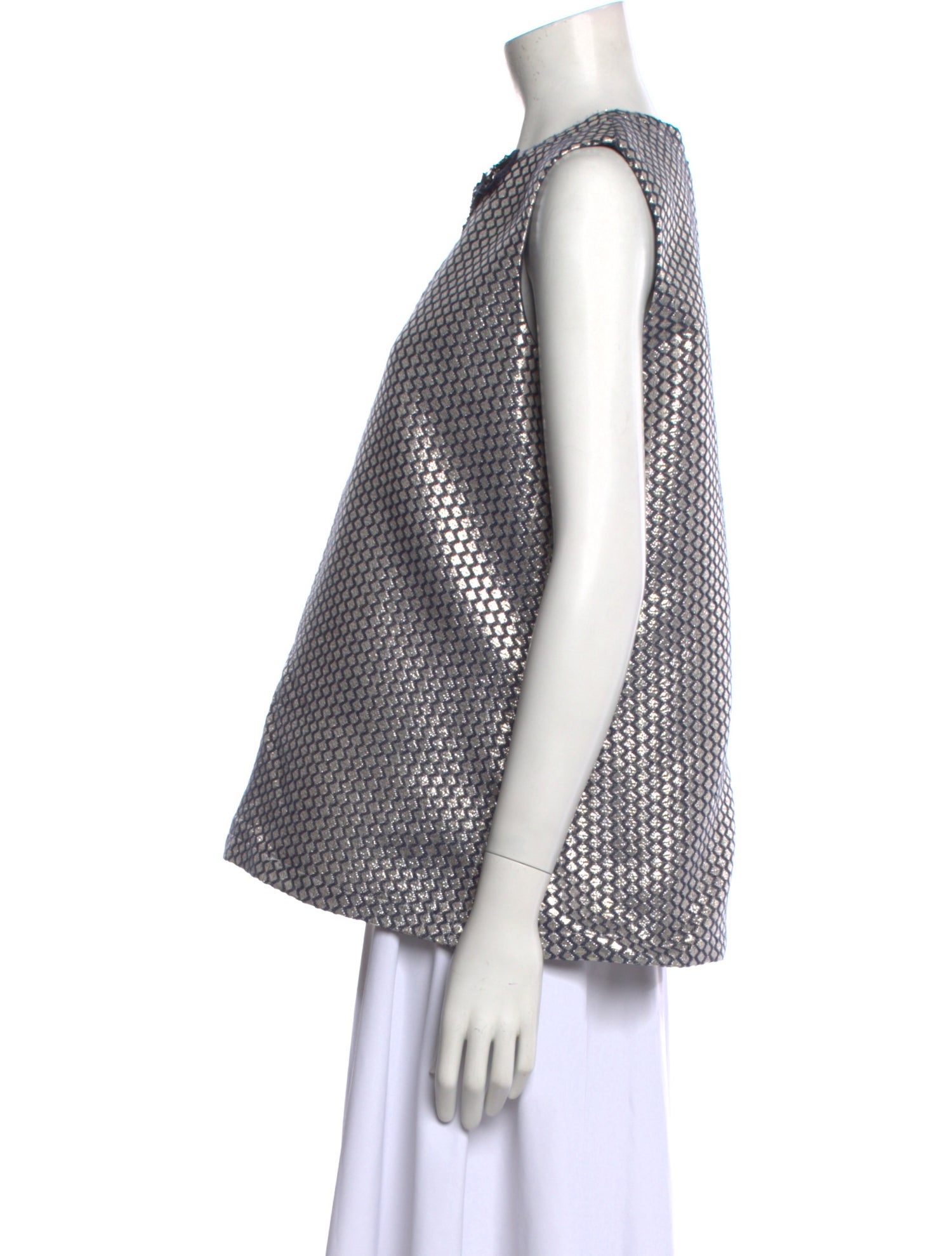 'S Max Mara Silk Polka Dot Print Top