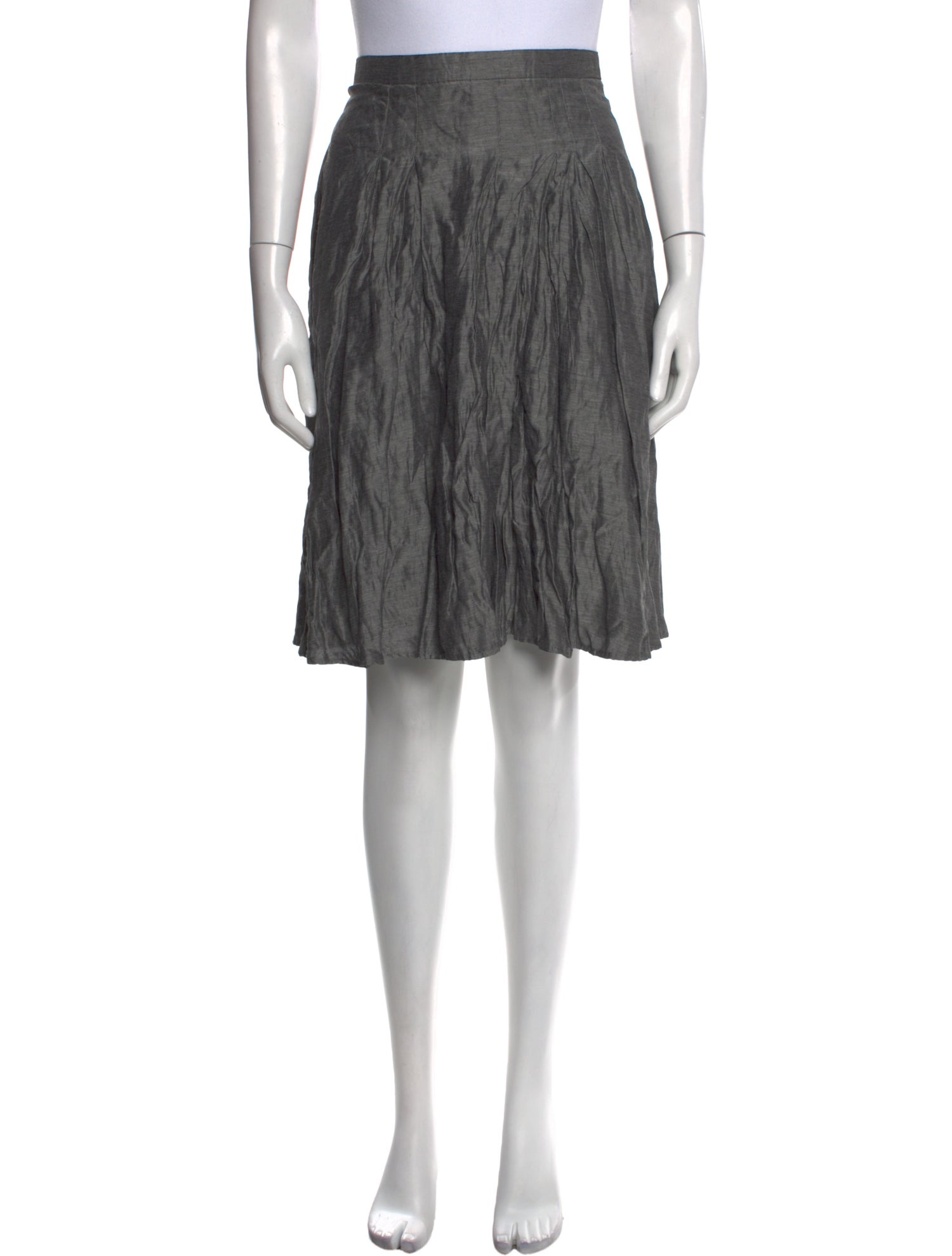 'S Max Mara Pleated Accents Knee-Length Skirt
