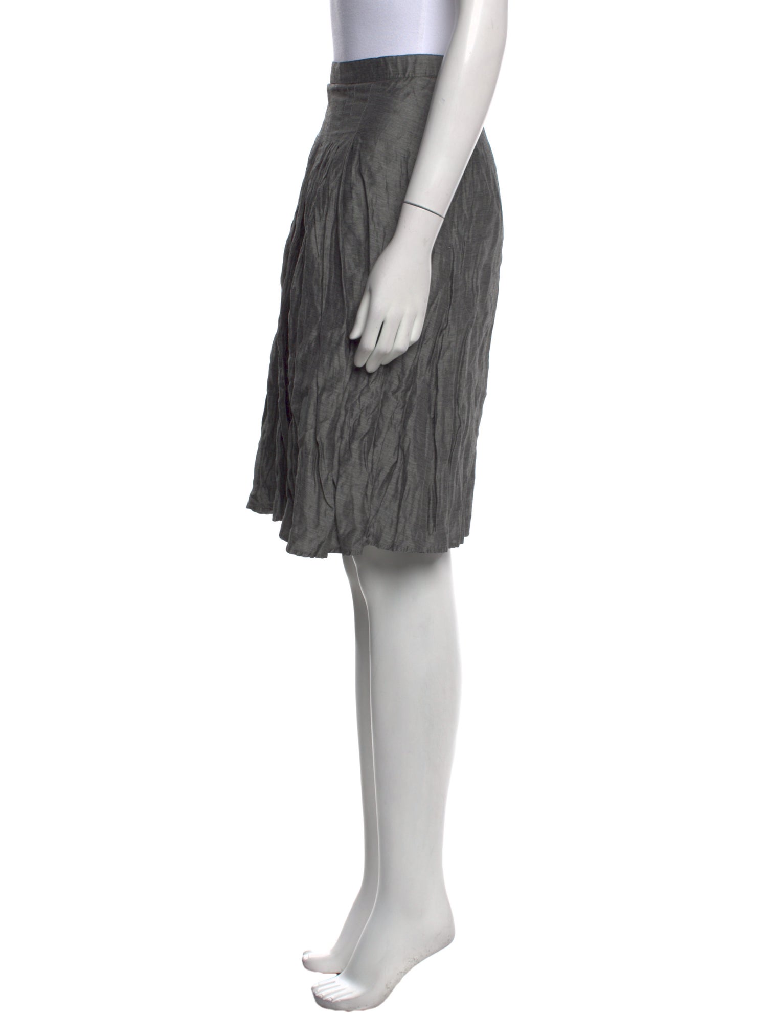 'S Max Mara Pleated Accents Knee-Length Skirt