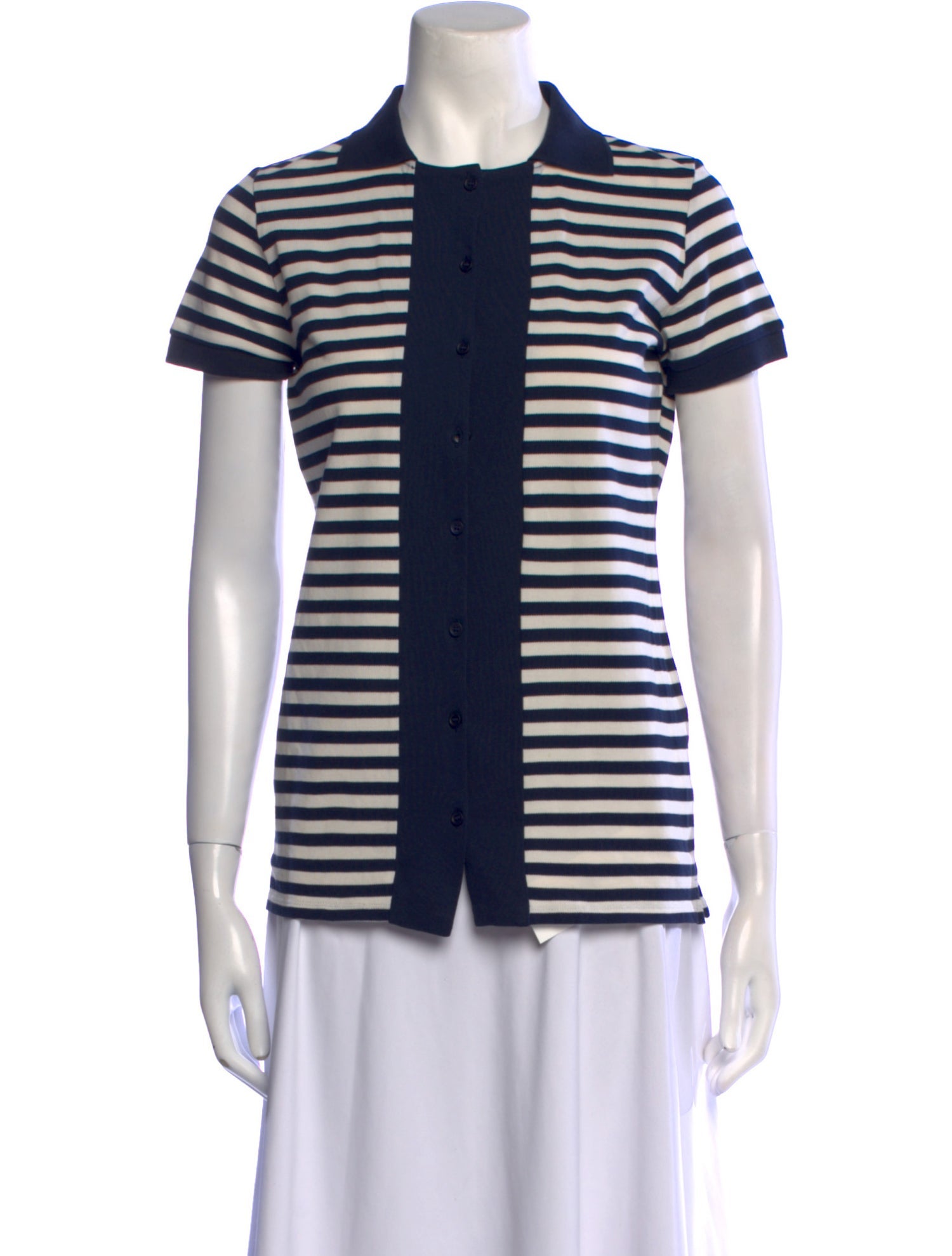 'S Max Mara Striped Short Sleeve Polo