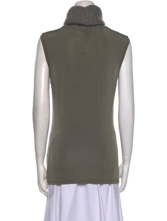 'S Max Mara Turtleneck Sleeveless Top