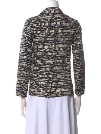 'S Max Mara Printed Three-Quarter Sleeve Button-Up Top