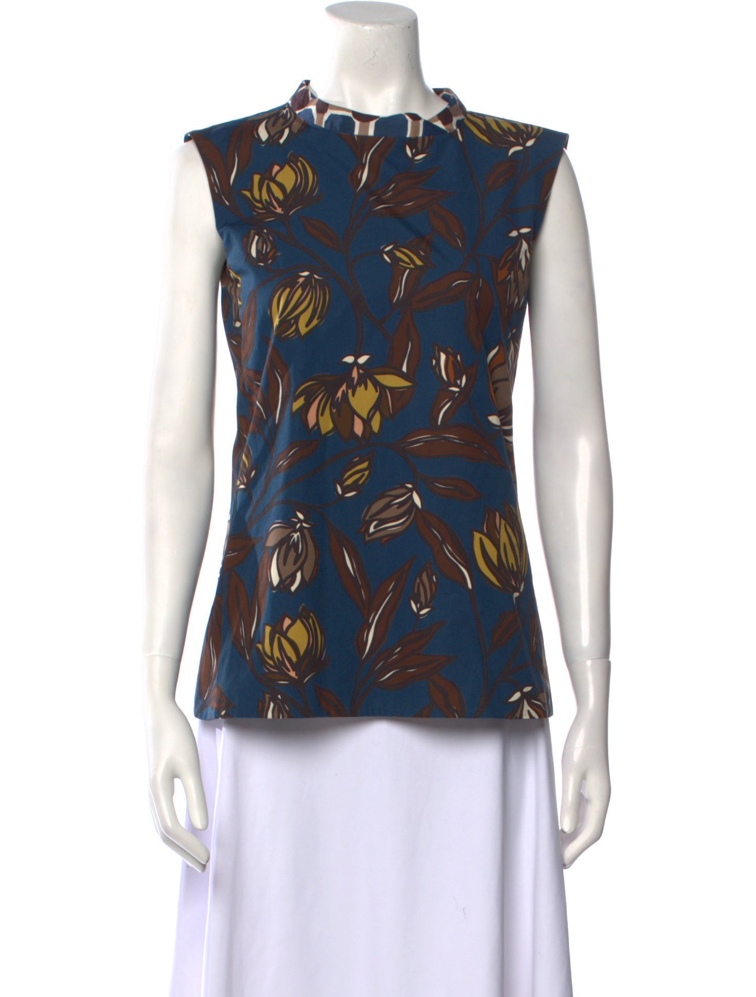 'S Max Mara Printed Mock Neck Blouse w/ Tags