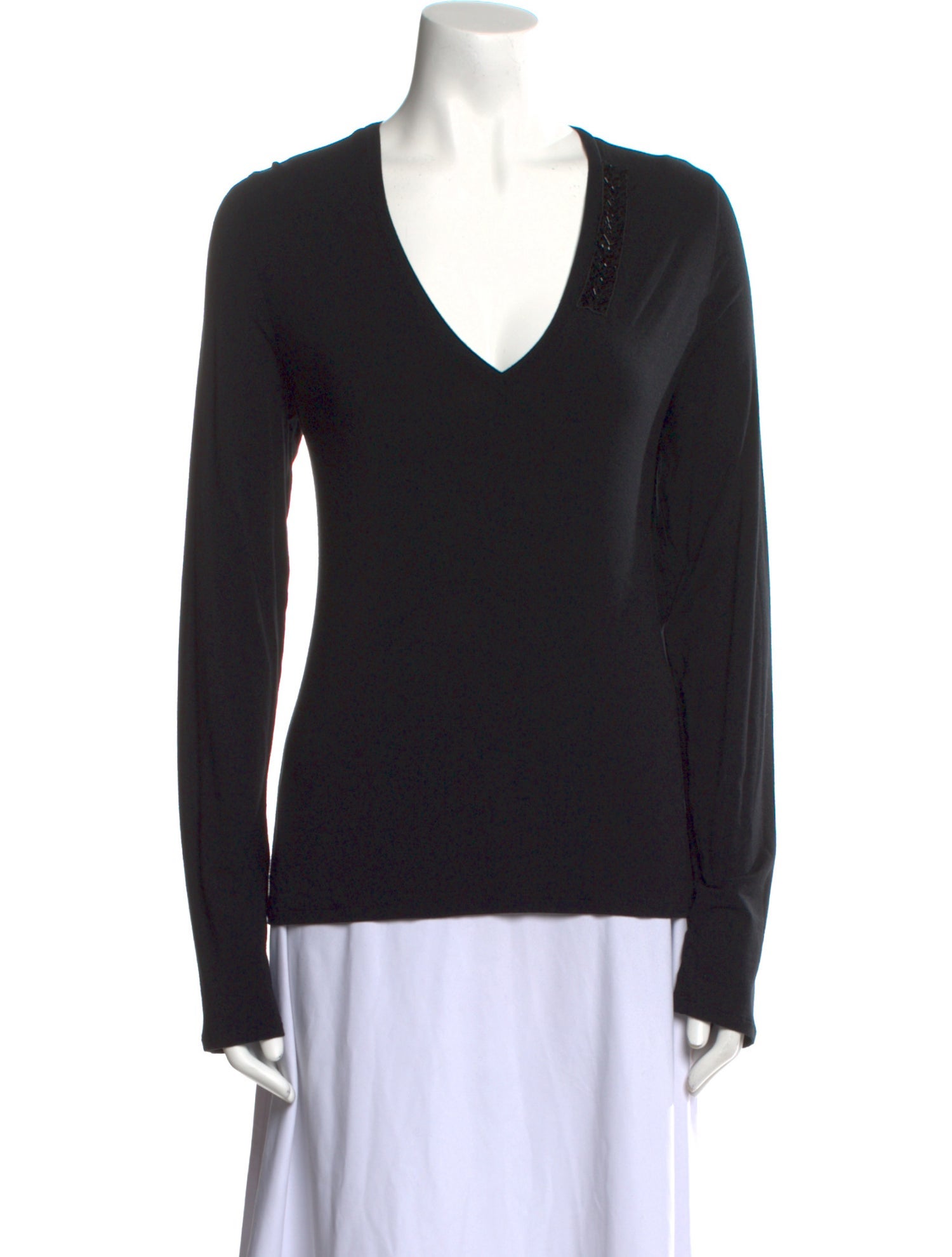 'S Max Mara V-Neck Long Sleeve Top
