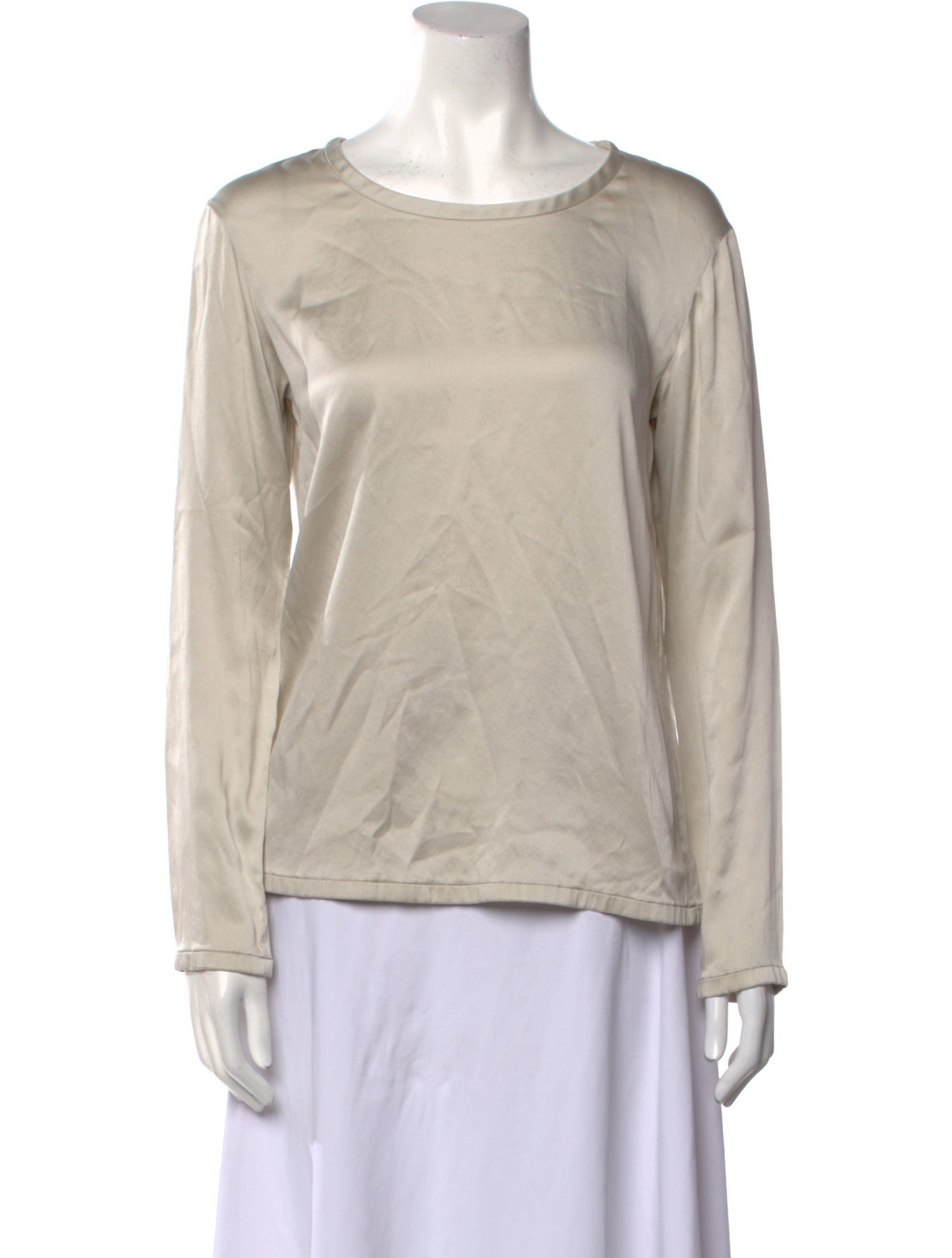 'S Max Mara Silk Scoop Neck Blouse