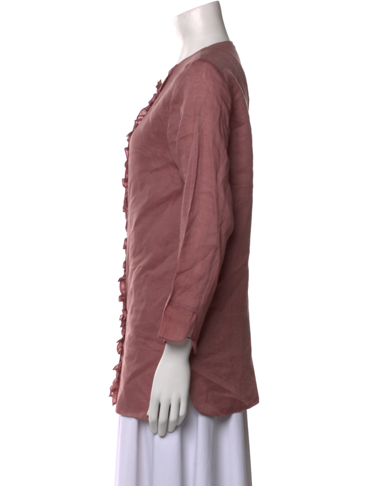 'S Max Mara Crew Neck Three-Quarter Sleeve Blouse