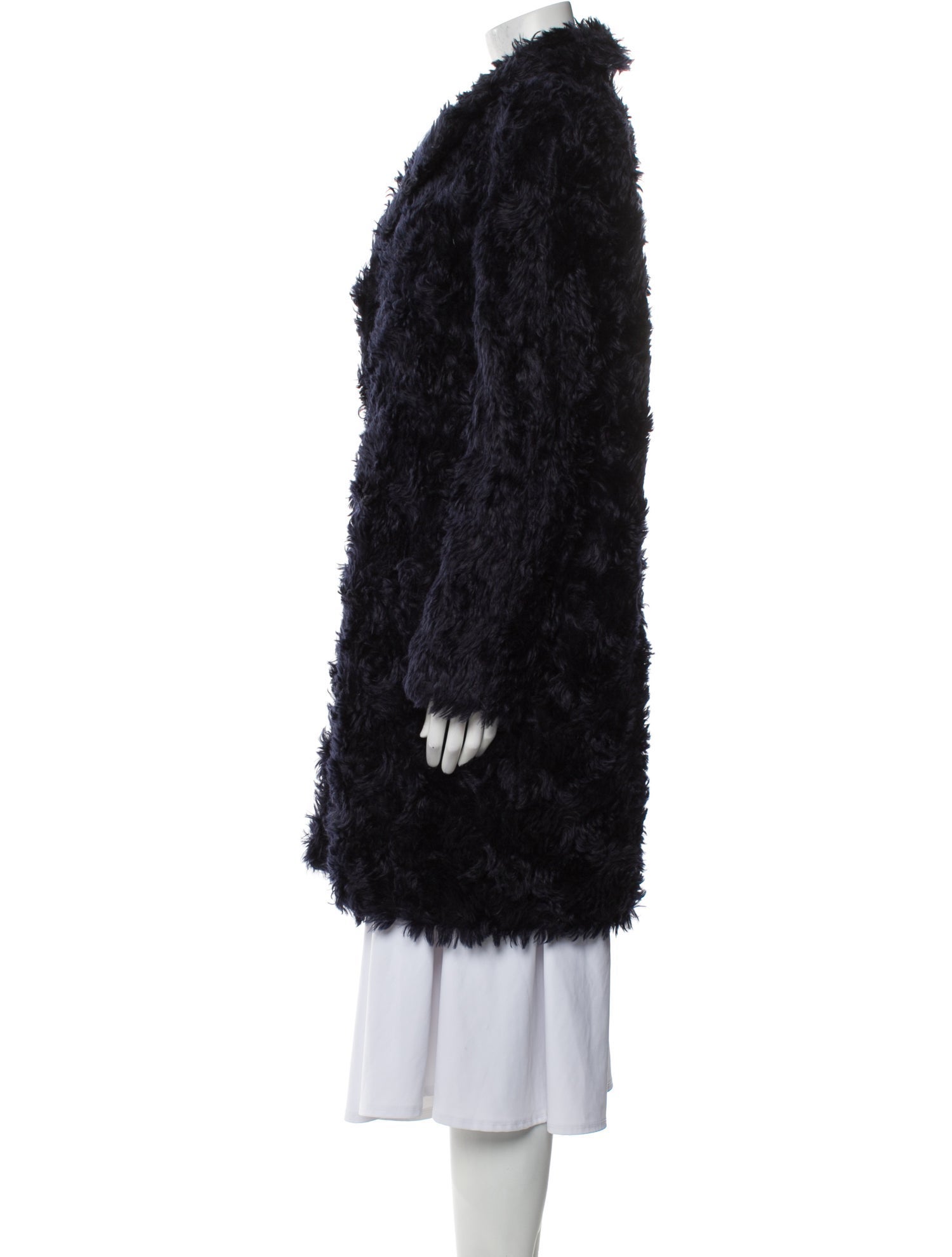 'S Max Mara Mohair Faux Fur Coat