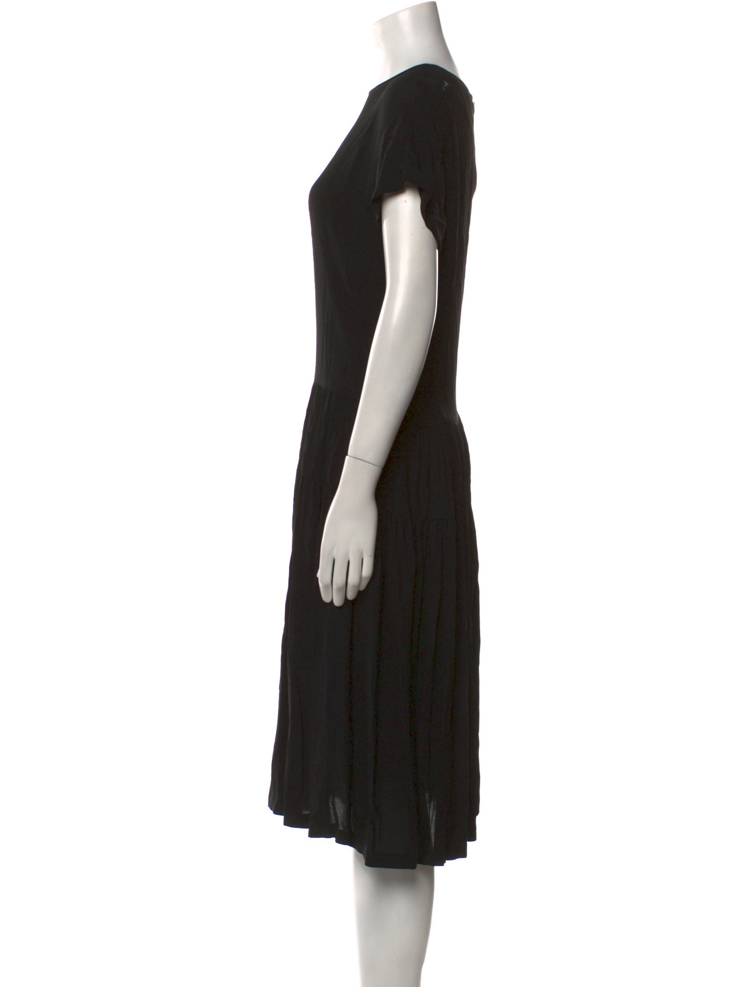 'S Max Mara Bateau Neckline Midi Length Dress