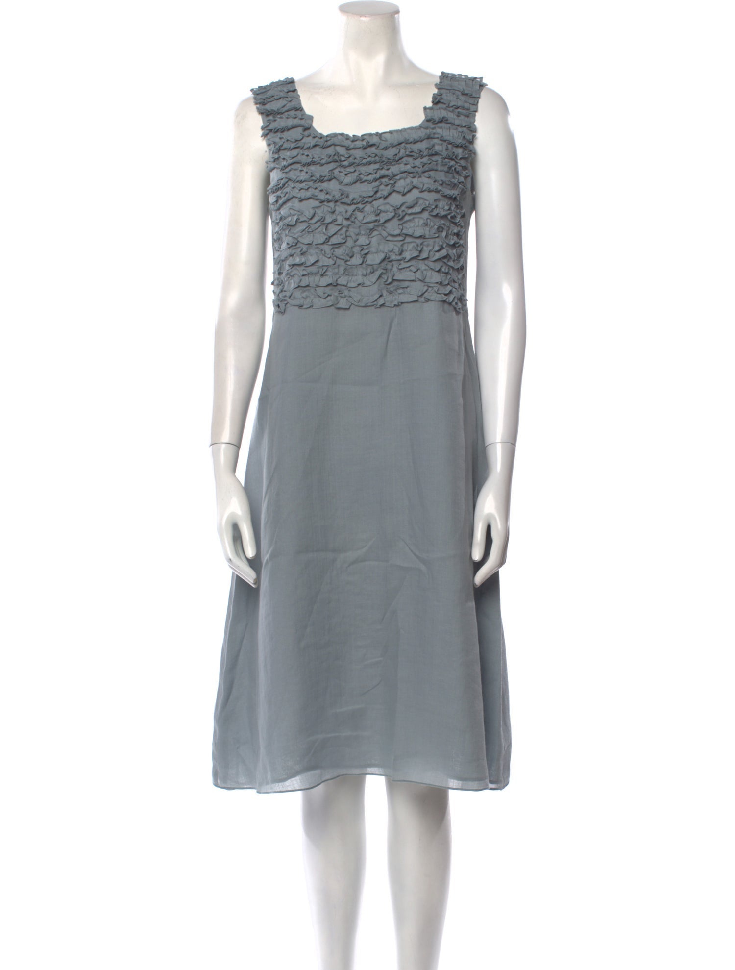 'S Max Mara Square Neckline Midi Length Dress