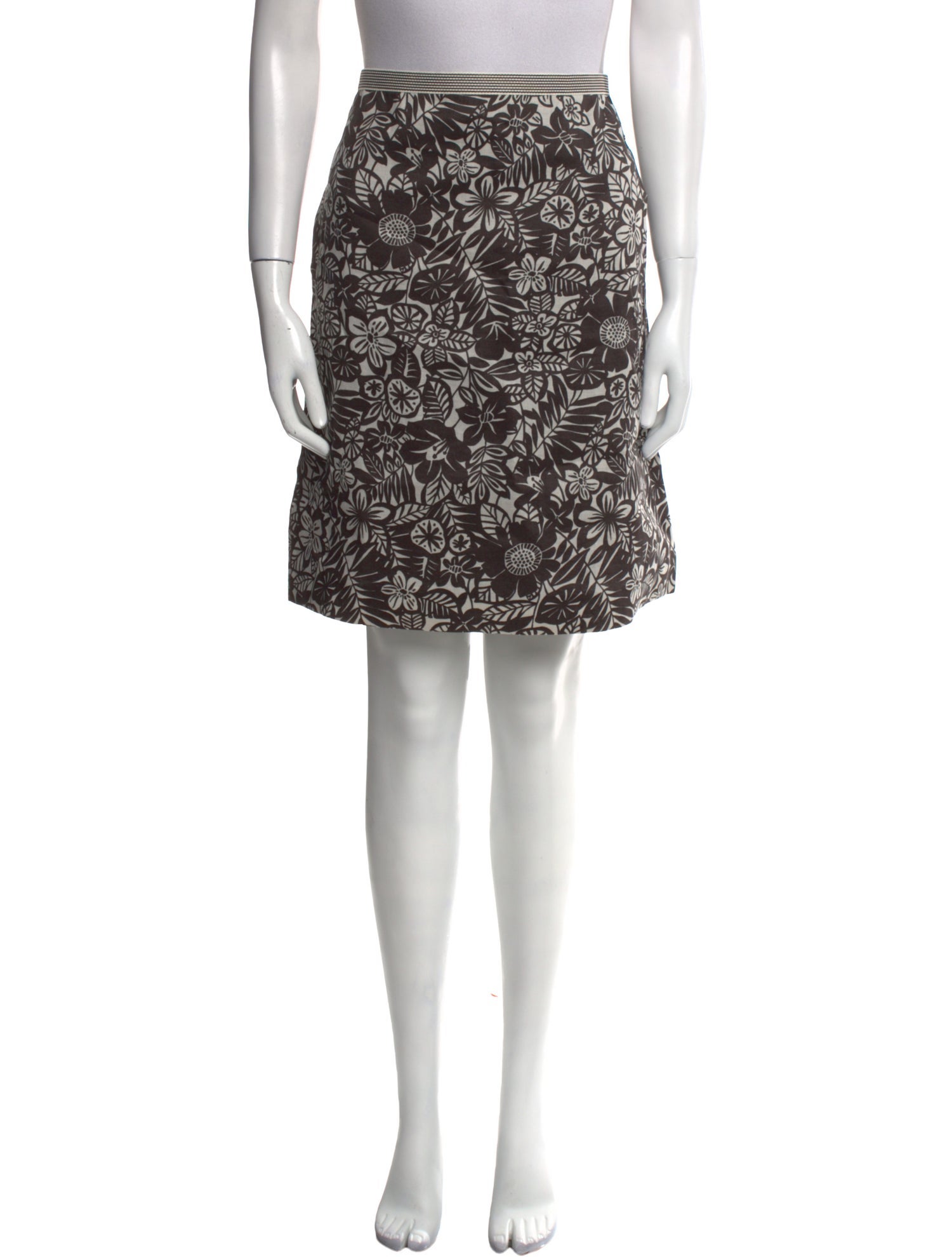 'S Max Mara Floral Print Knee-Length Skirt