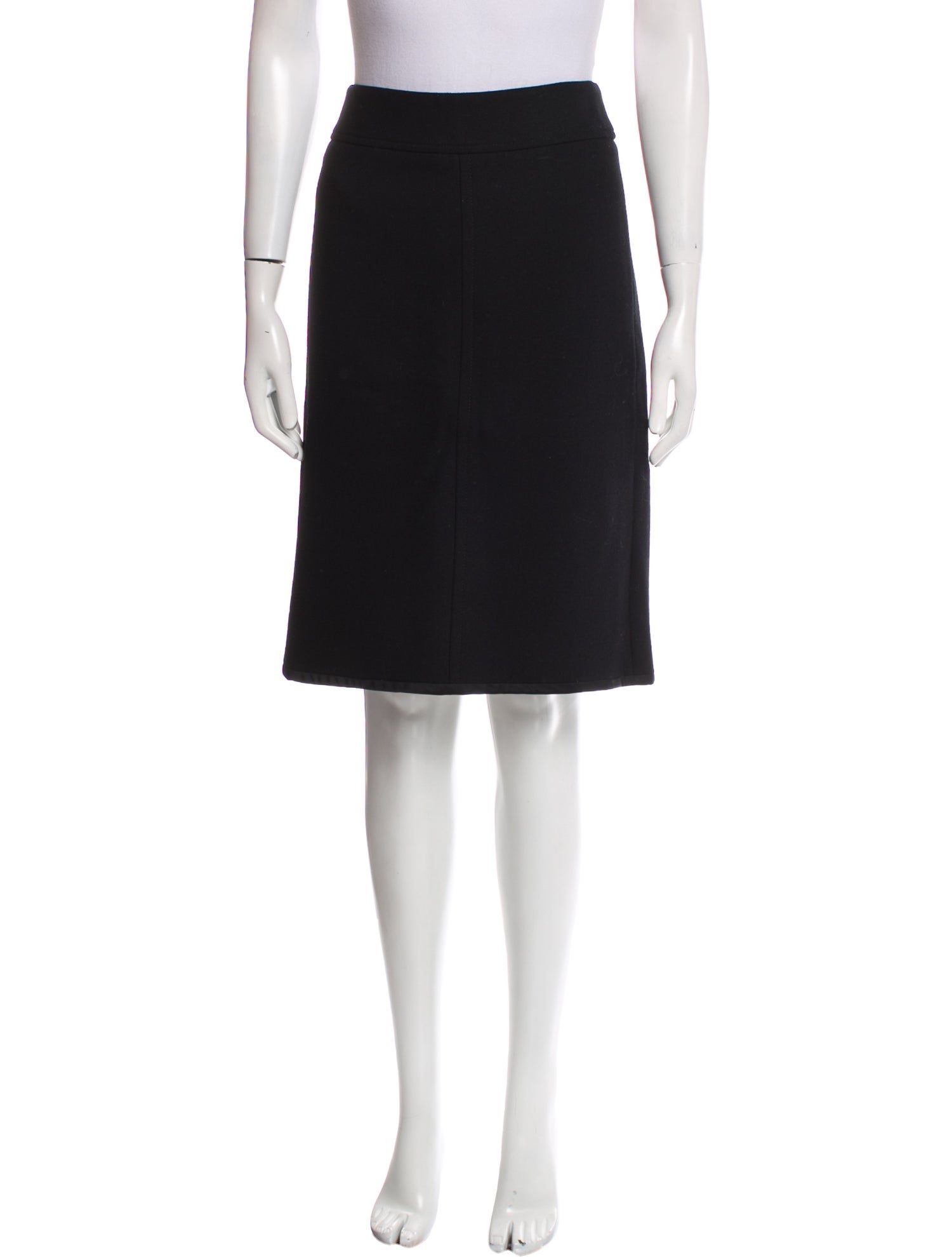 'S Max Mara Virgin Wool Knee-Length Skirt