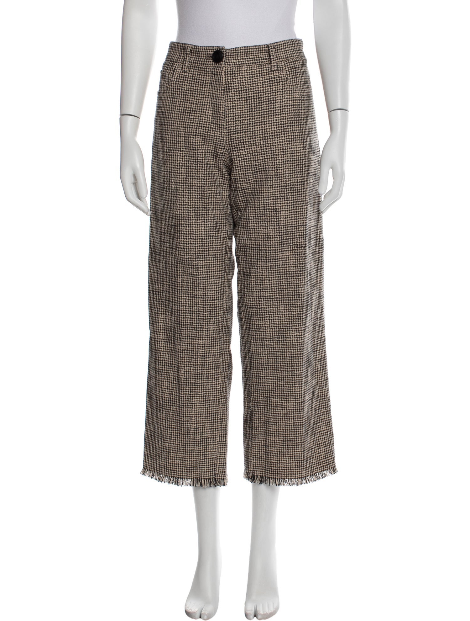 'S Max Mara Houndstooth Print Wide Leg Pants