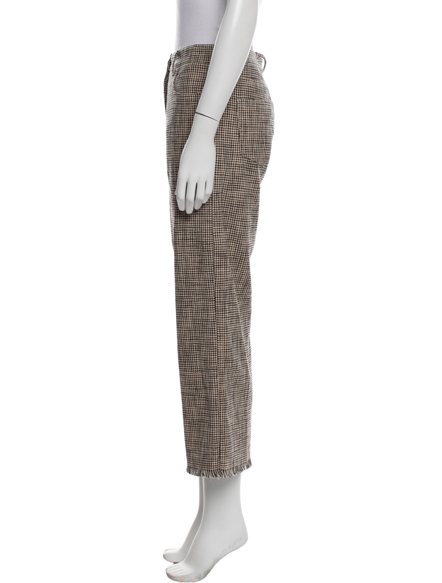 'S Max Mara Houndstooth Print Wide Leg Pants