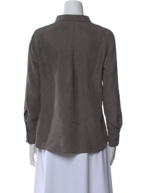 'S Max Mara Mock Neck Long Sleeve Button-Up Top