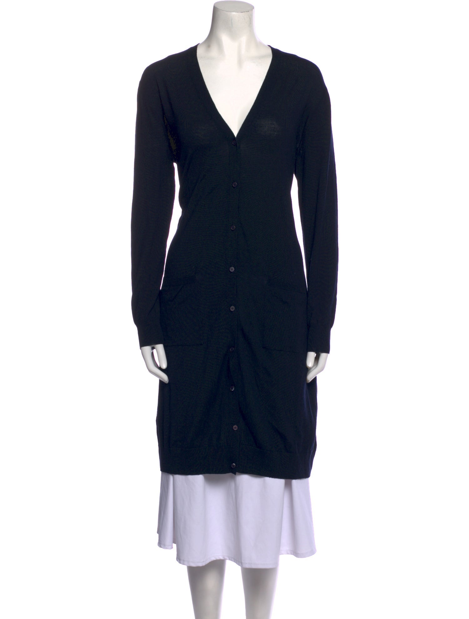 'S Max Mara Virgin Wool V-Neck Sweater