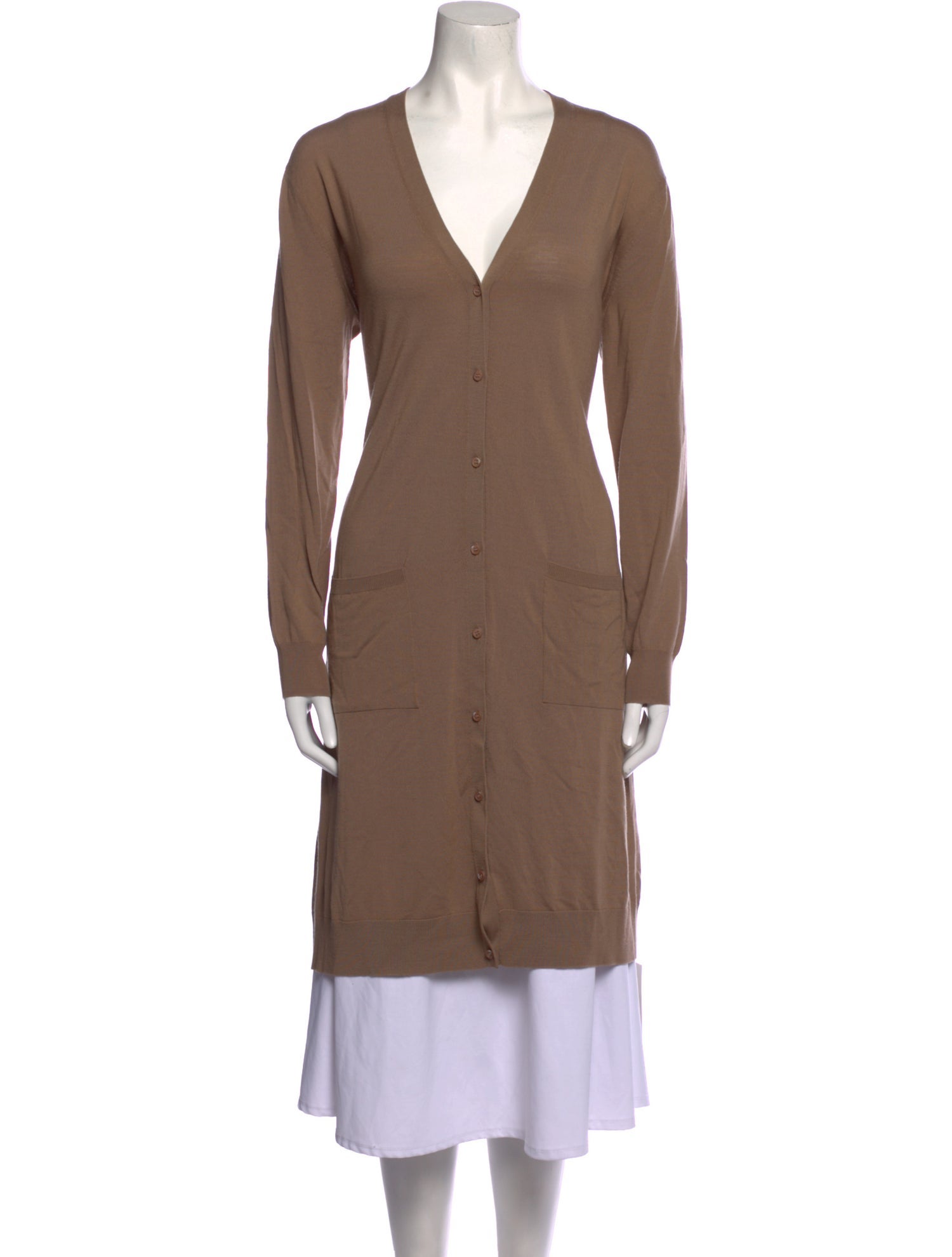 'S Max Mara Virgin Wool V-Neck Sweater