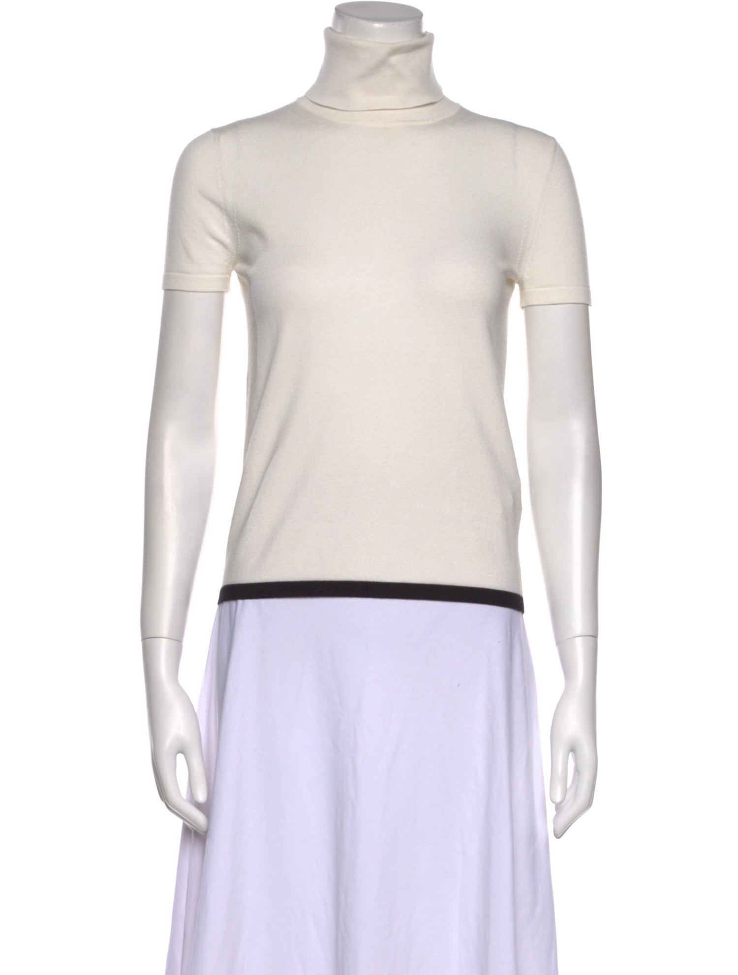 'S Max Mara Turtleneck Short Sleeve Top