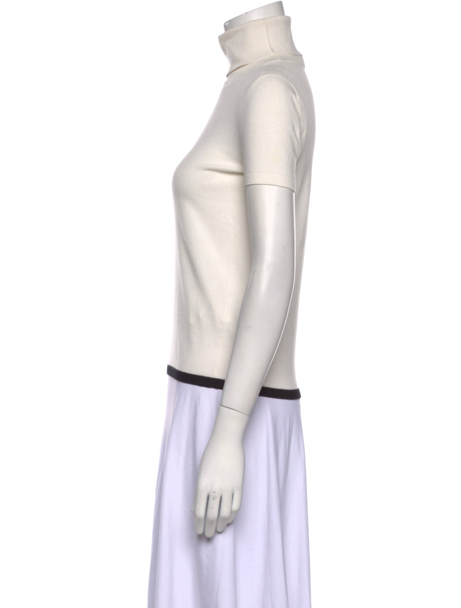 'S Max Mara Turtleneck Short Sleeve Top