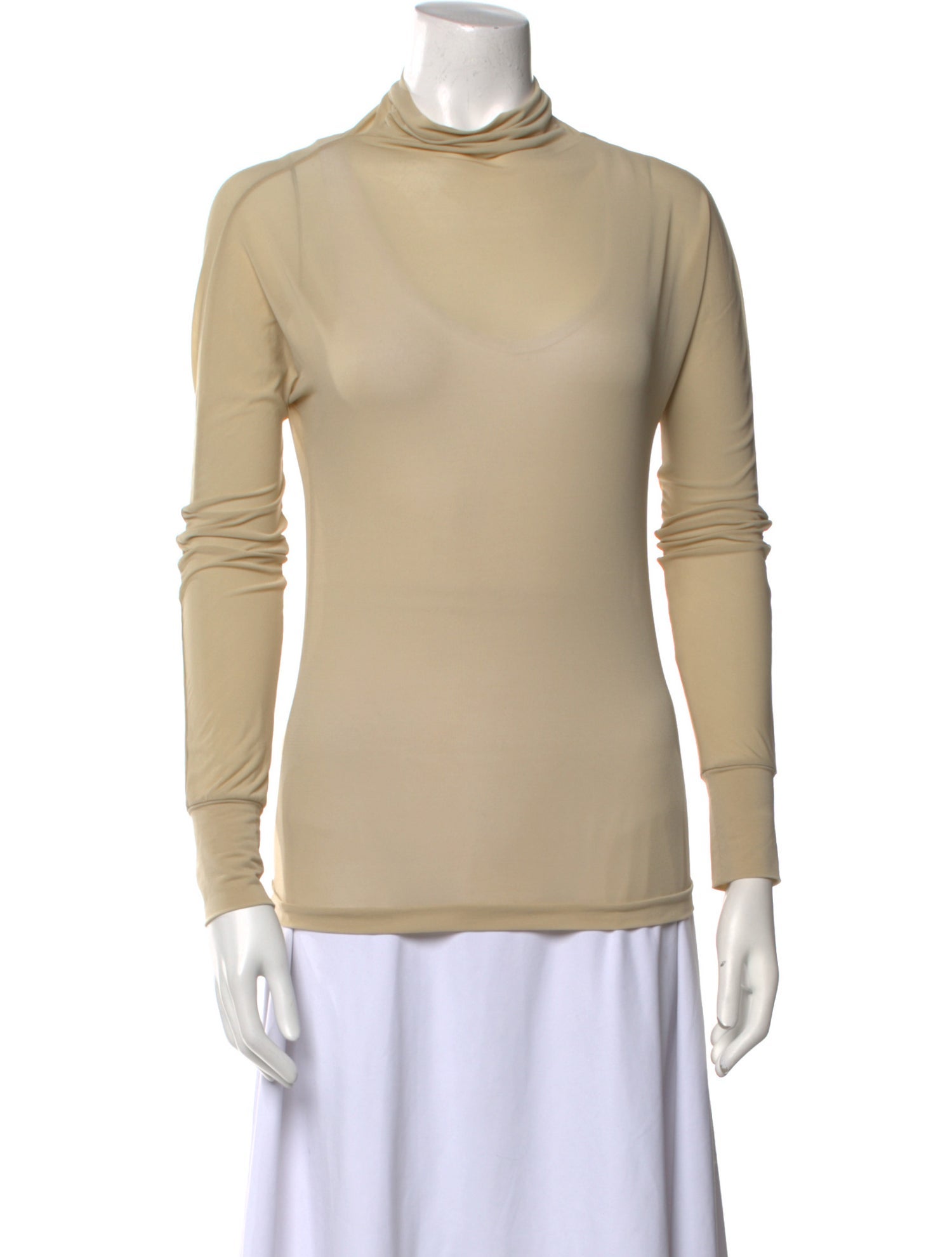 'S Max Mara Mock Neck Long Sleeve Top