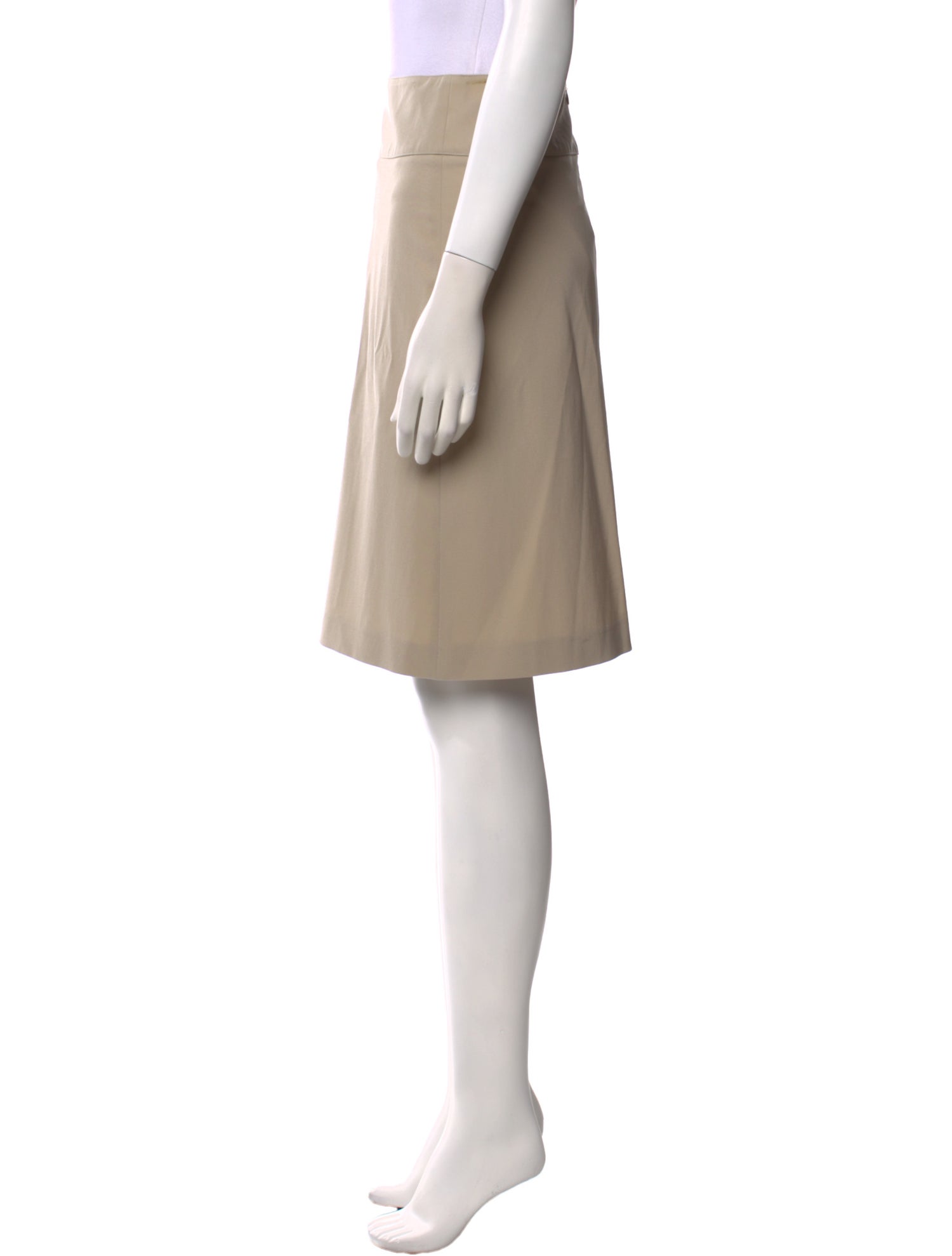 'S Max Mara Pleated Accents Knee-Length Skirt