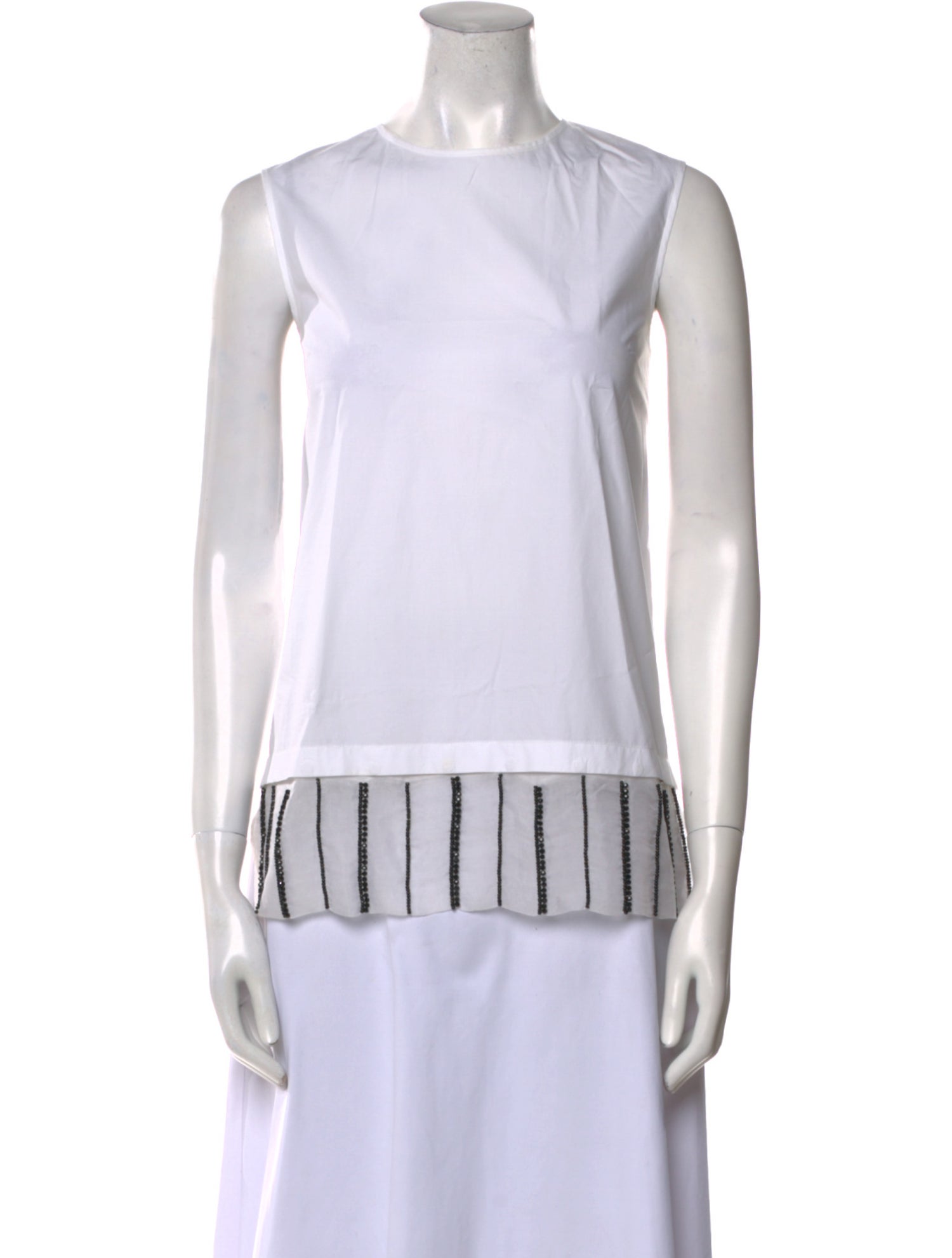 'S Max Mara Crew Neck Sleeveless Top