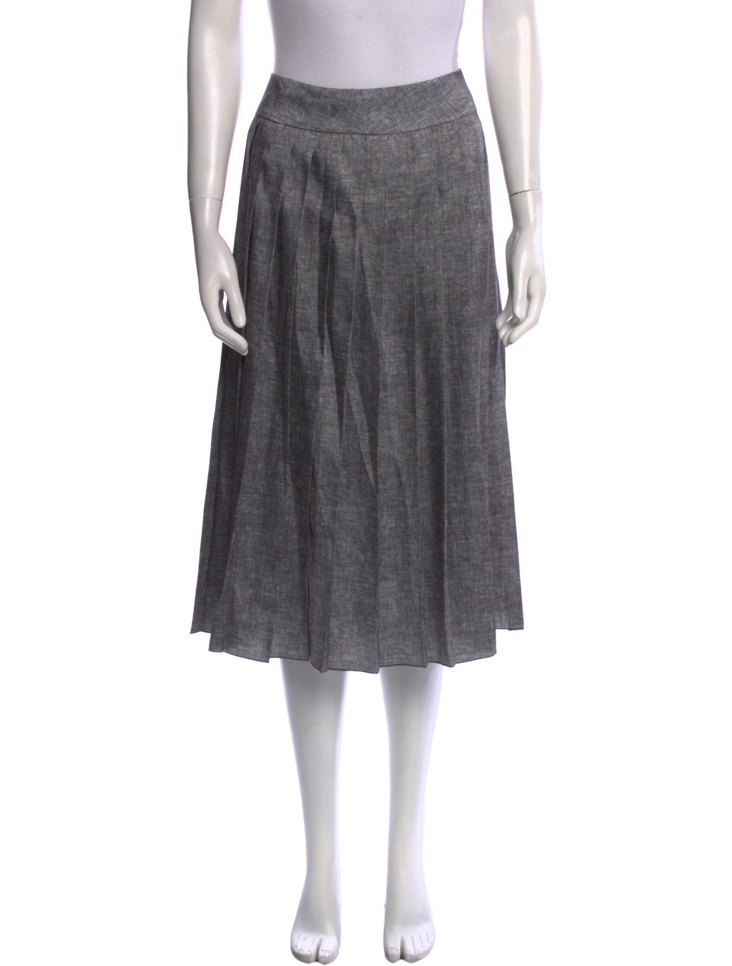 'S Max Mara Pleated Accents Knee-Length Skirt