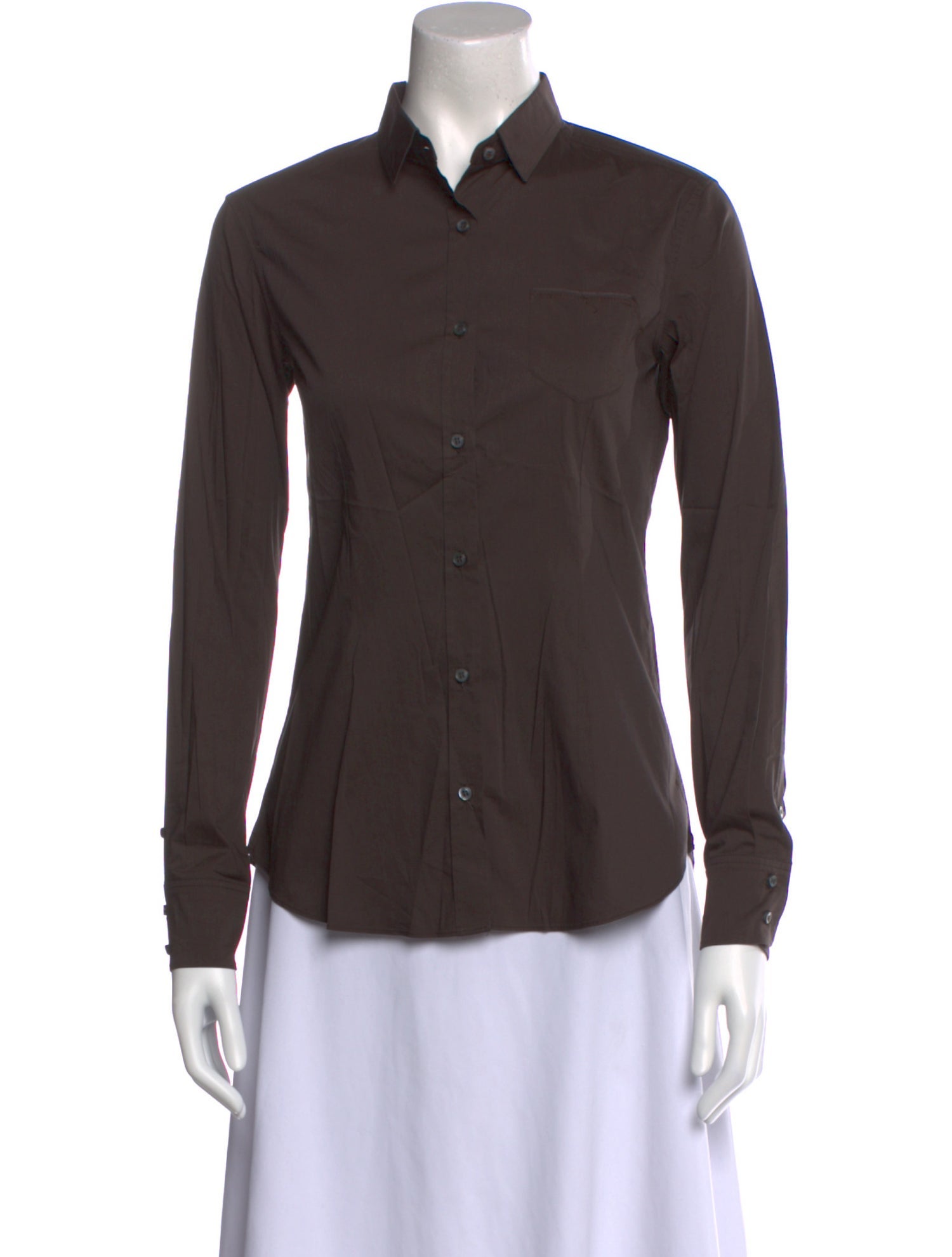'S Max Mara Long Sleeve Button-Up Top