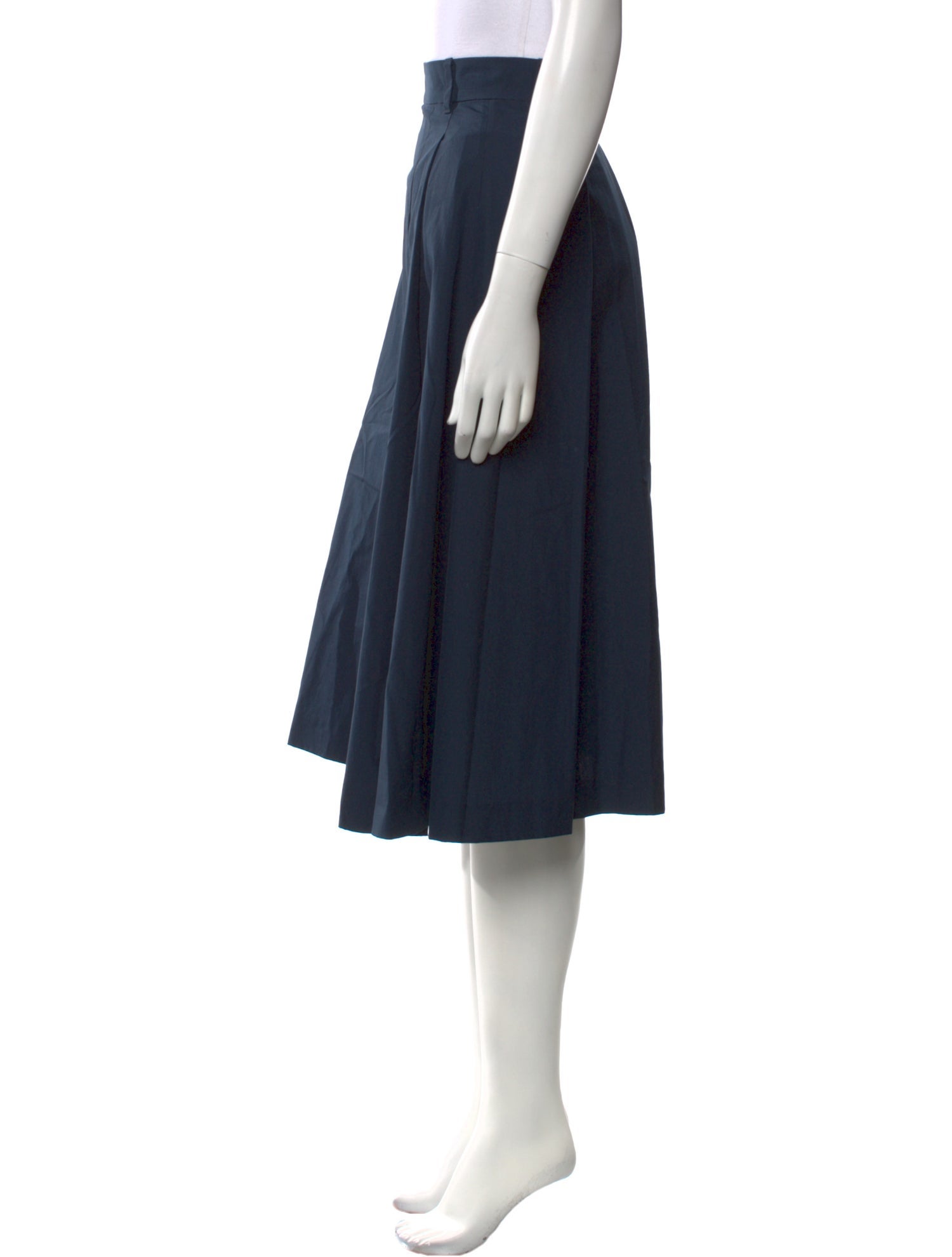 'S Max Mara Pleated Accents Knee-Length Skirt