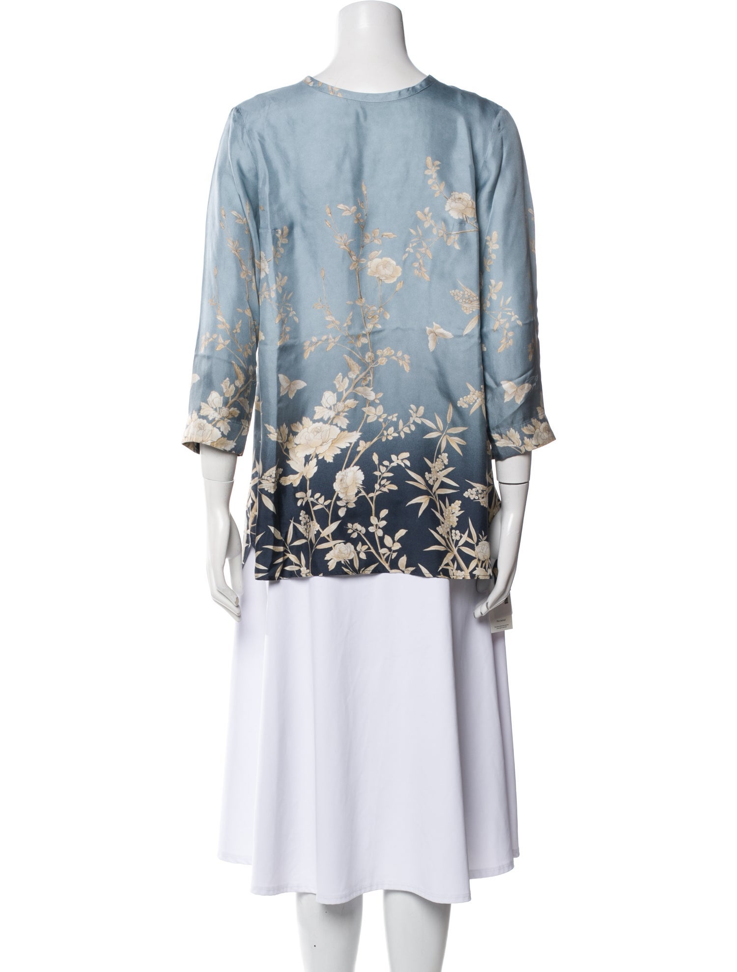 'S Max Mara Floral Print Scoop Neck Tunic