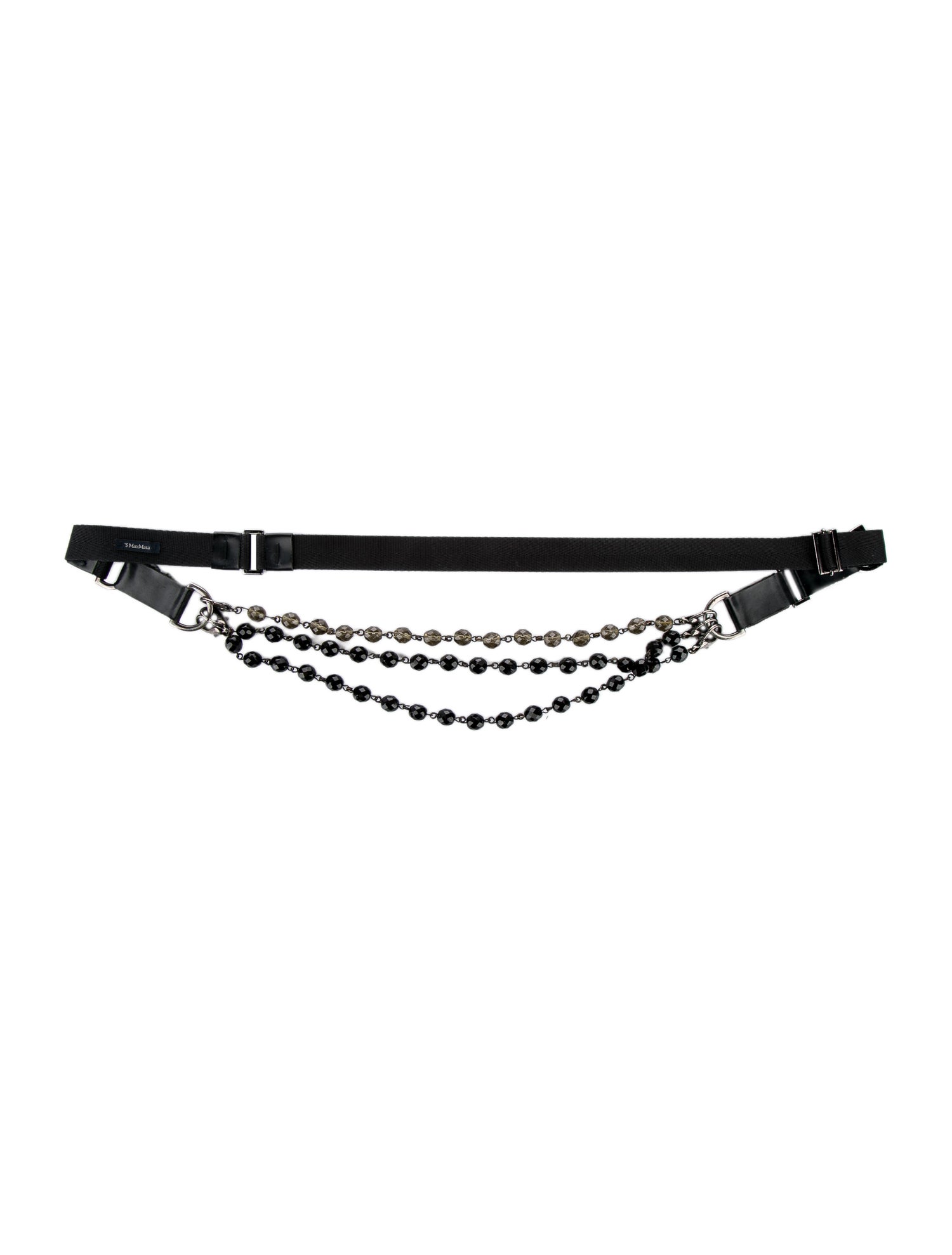 'S Max Mara Skinny Beaded Accents Waist Belt