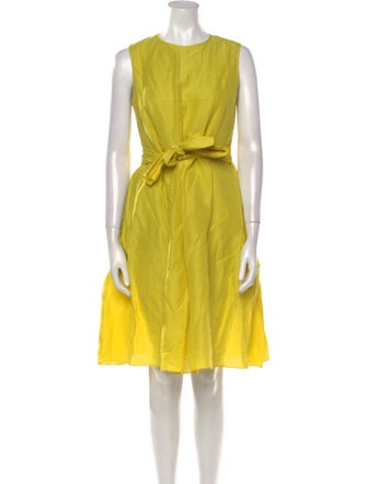 'S Max Mara Crew Neck Knee-Length Dress