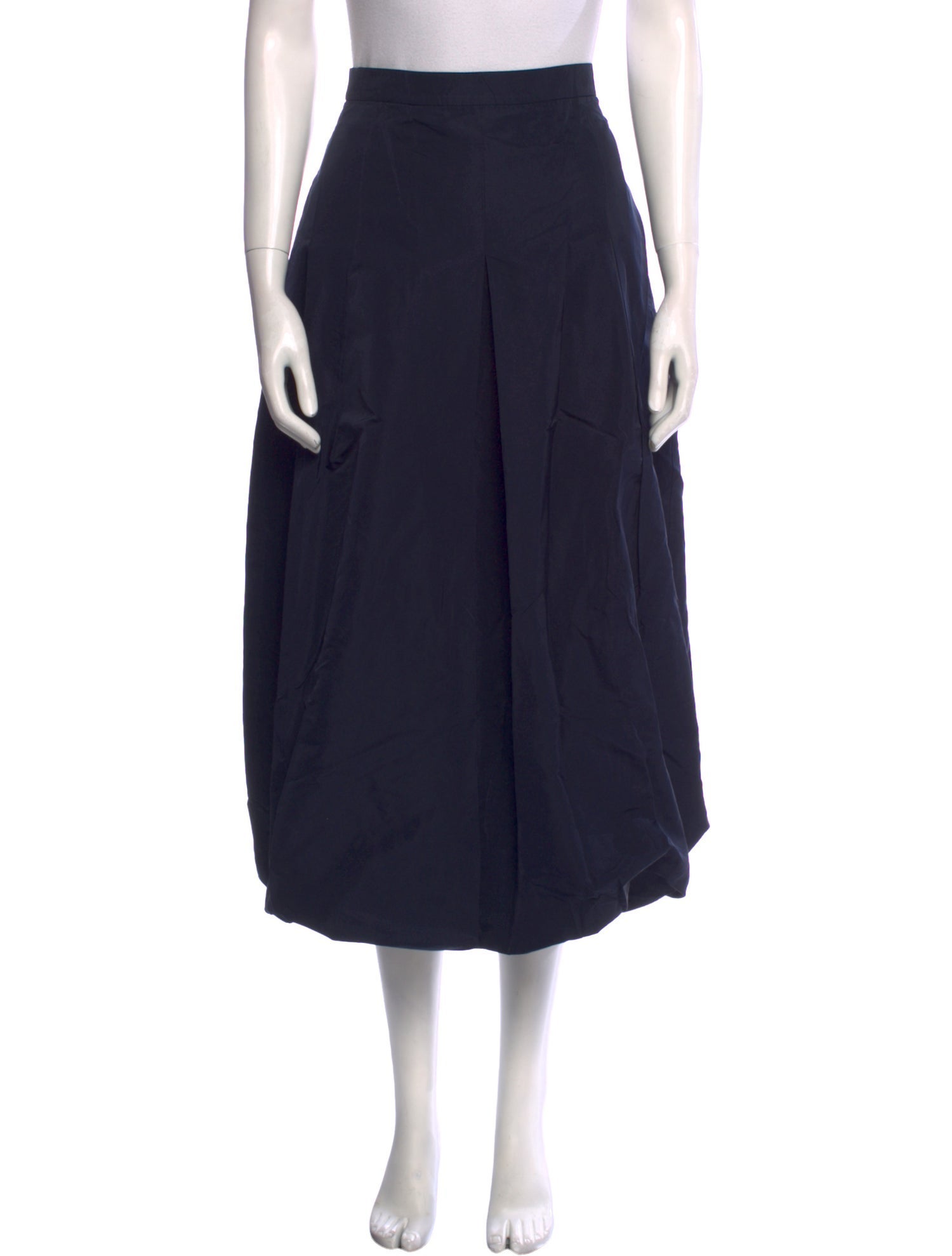 'S Max Mara Pleated Accents Knee-Length Skirt