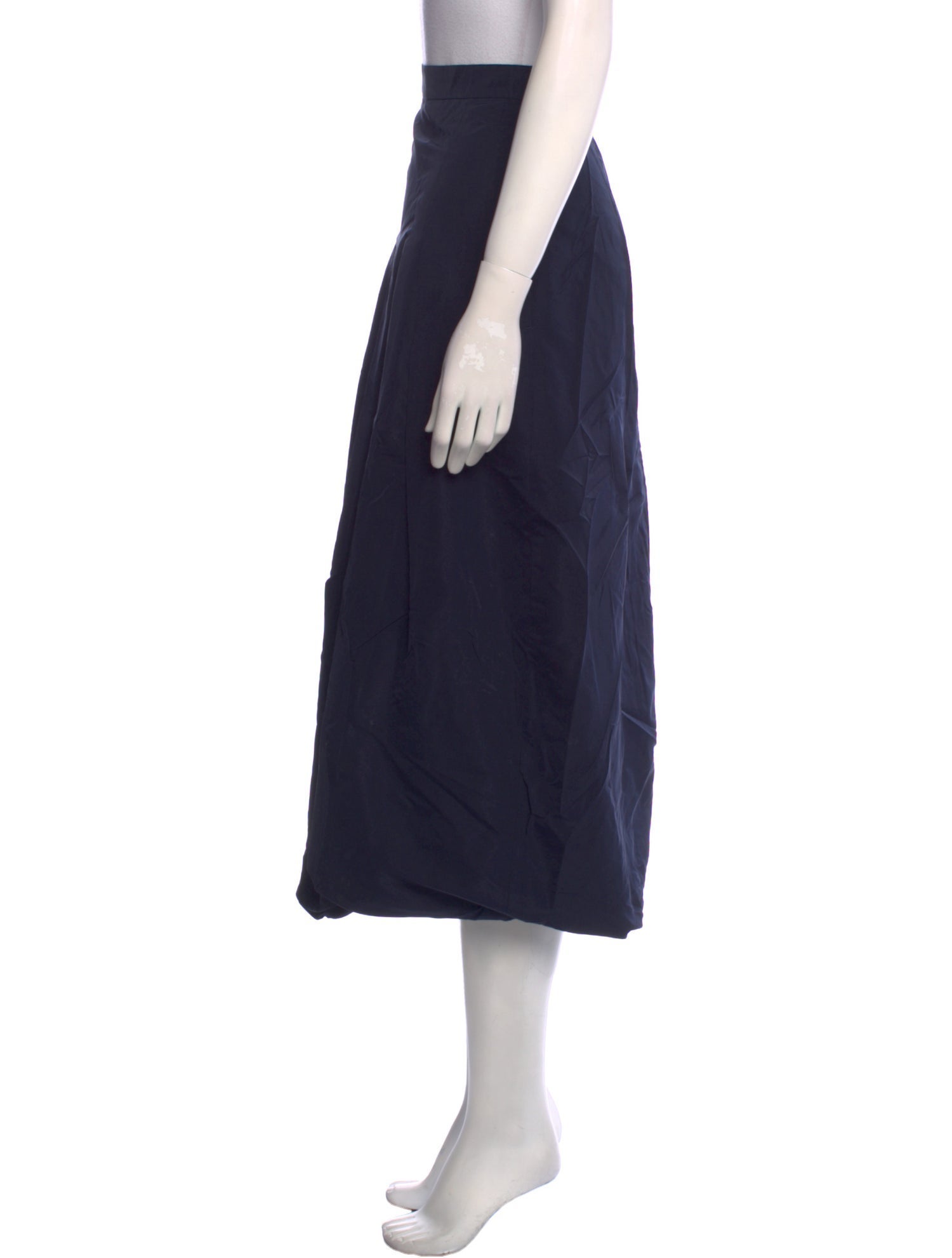 'S Max Mara Pleated Accents Knee-Length Skirt